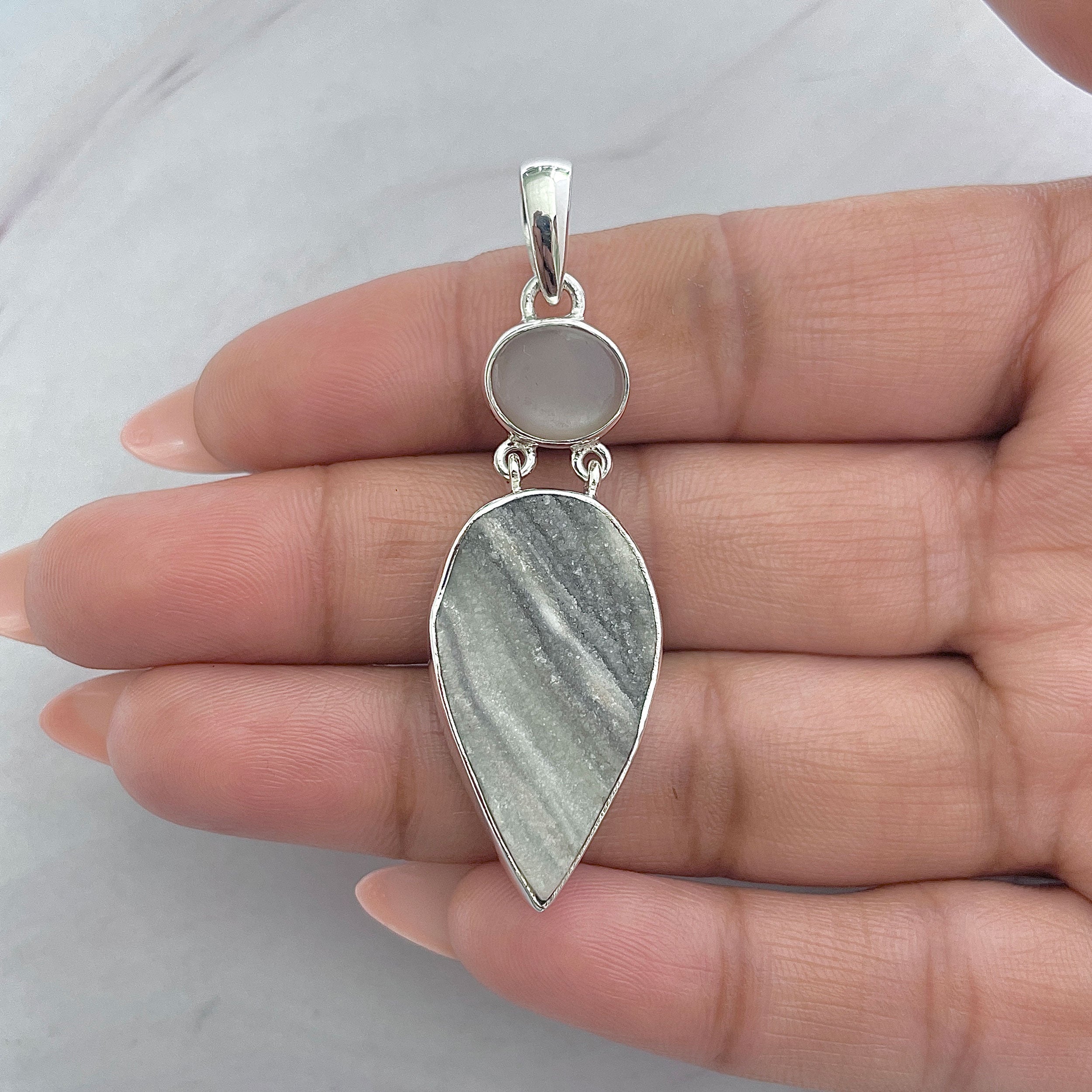 Desert Druzy Pendant-(DDZ-P-44.)