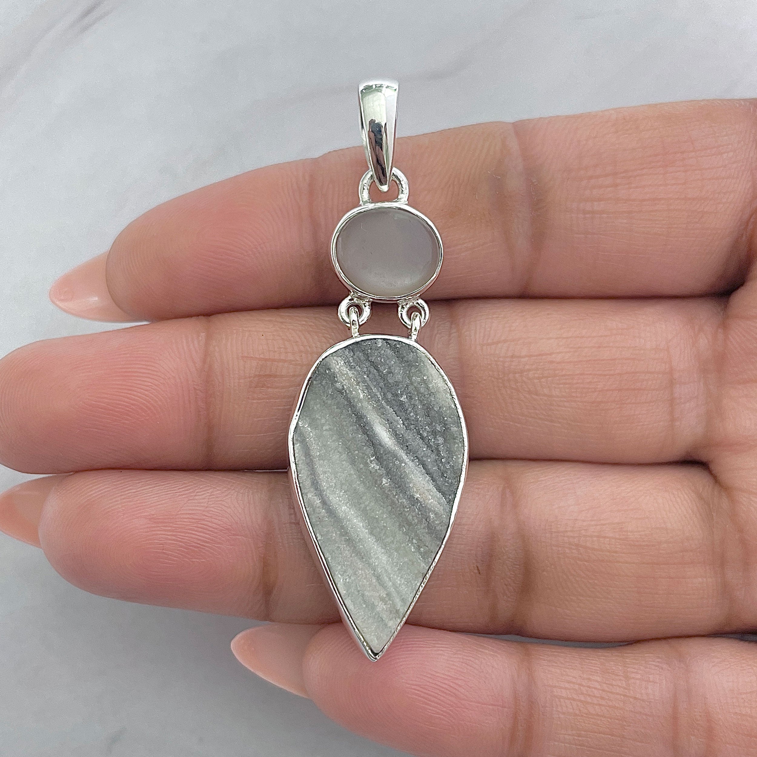 Desert Druzy Pendant-(DDZ-P-44.)