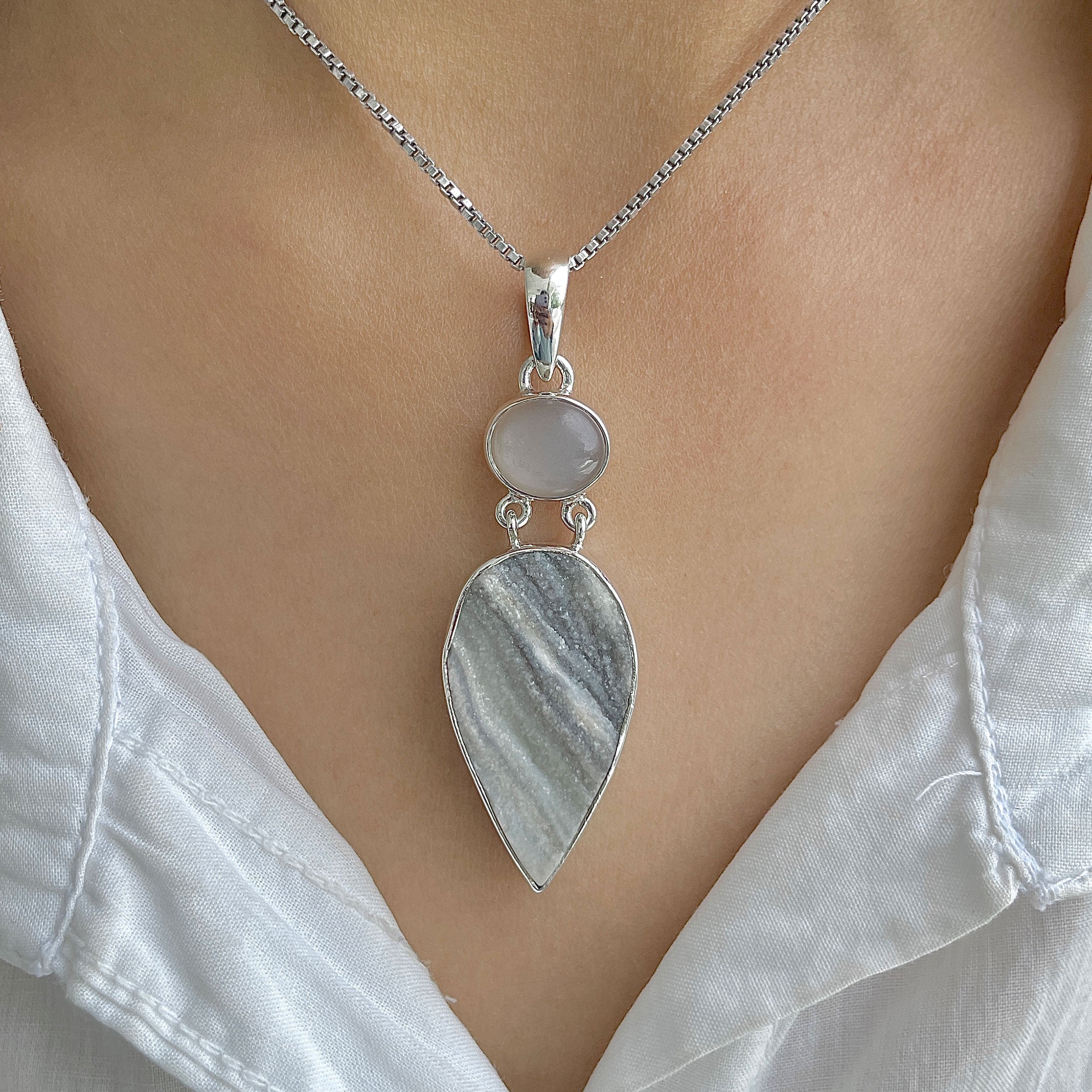 Desert Druzy Pendant-(DDZ-P-44.)