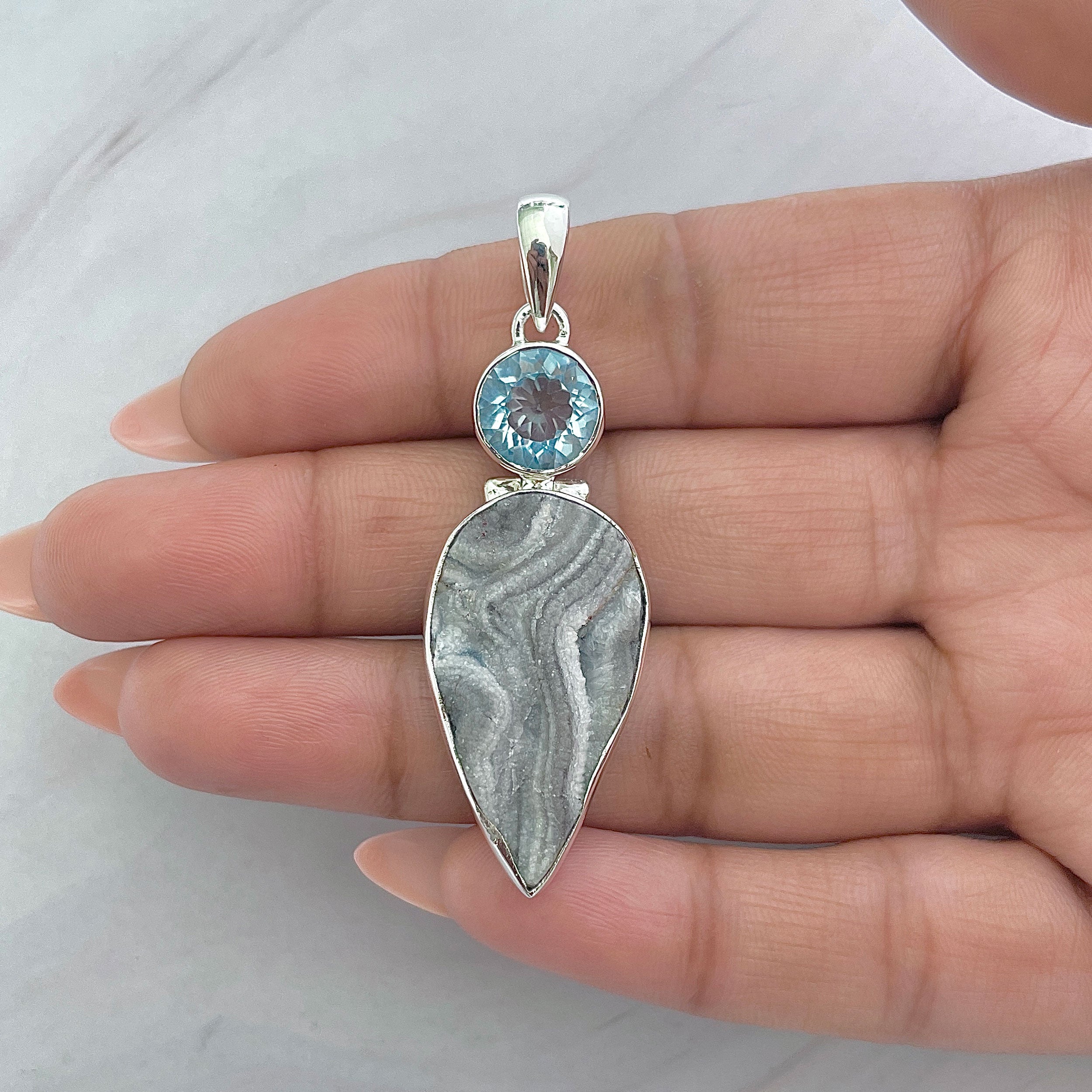 Desert Druzy Pendant-(DDZ-P-46.)