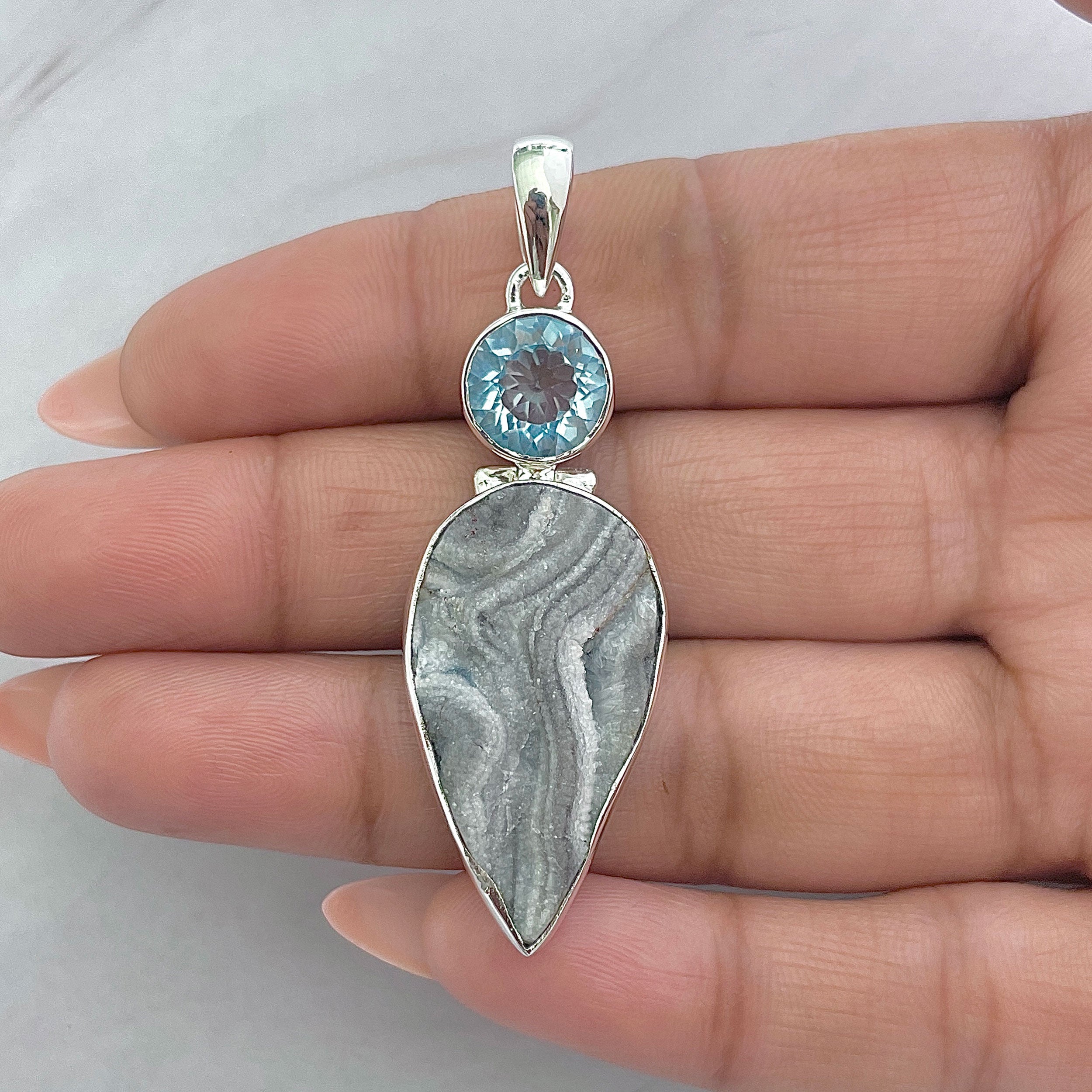 Desert Druzy Pendant-(DDZ-P-46.)