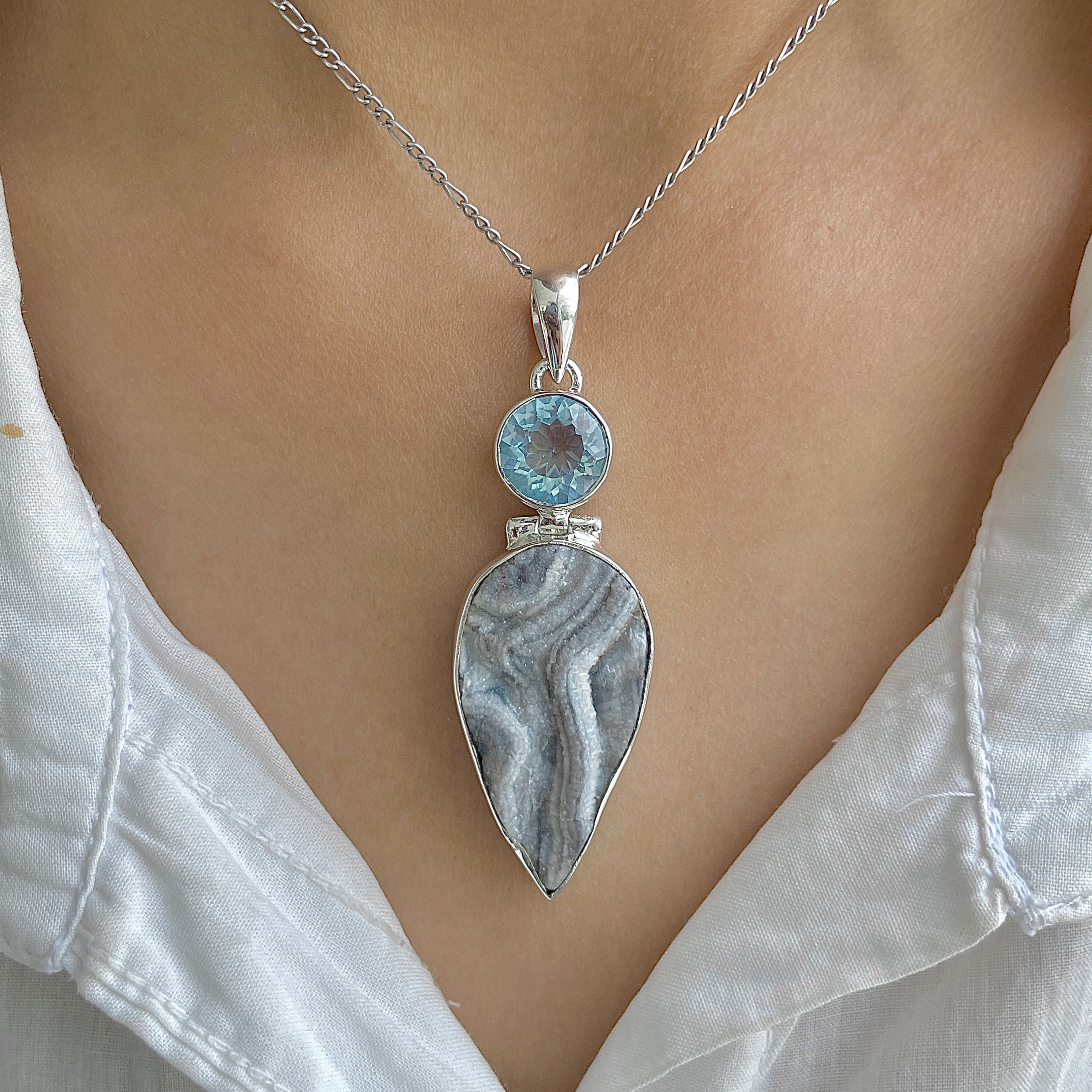 Desert Druzy Pendant-(DDZ-P-46.)