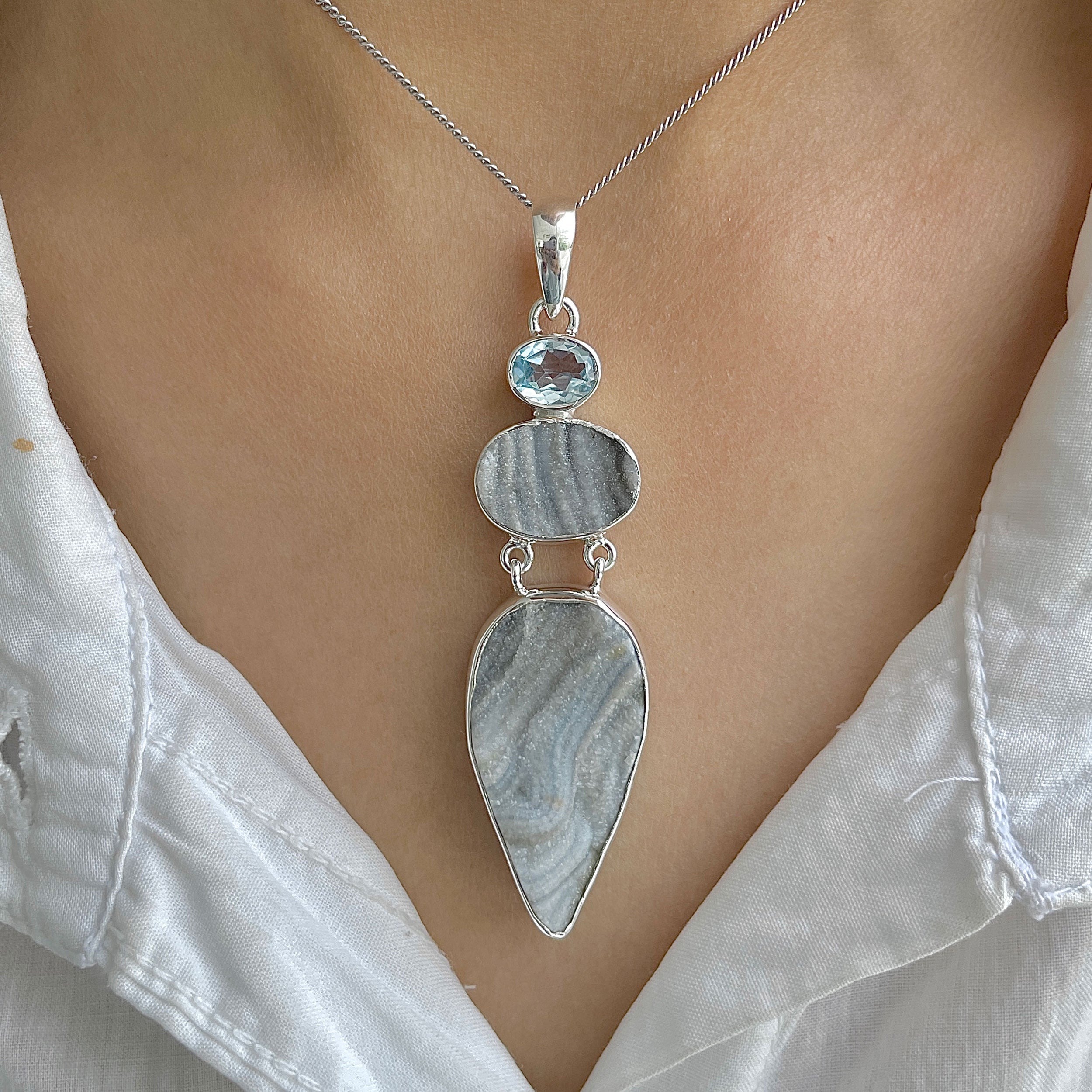 Desert Druzy Pendant-(DDZ-P-47.)