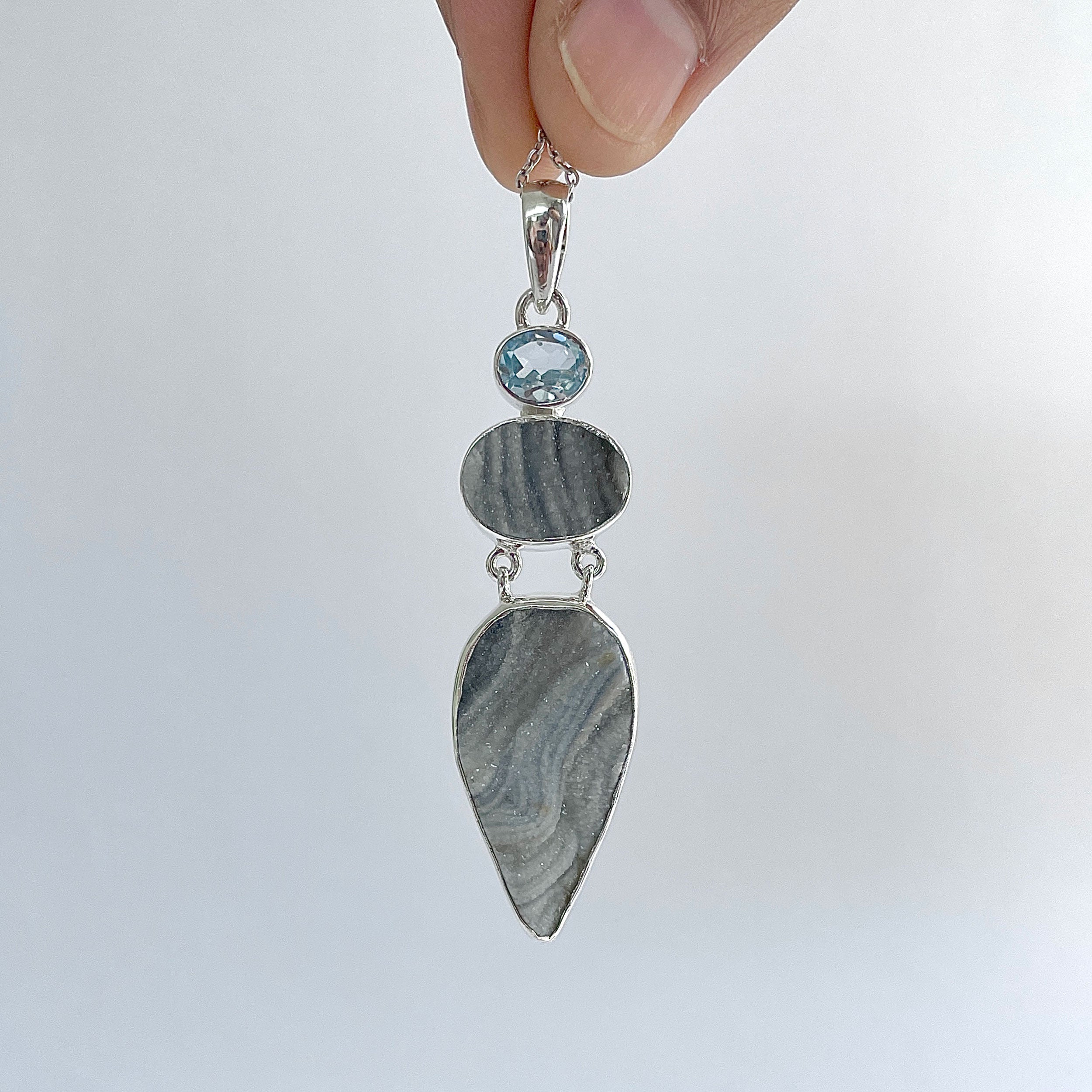 Desert Druzy Pendant-(DDZ-P-47.)