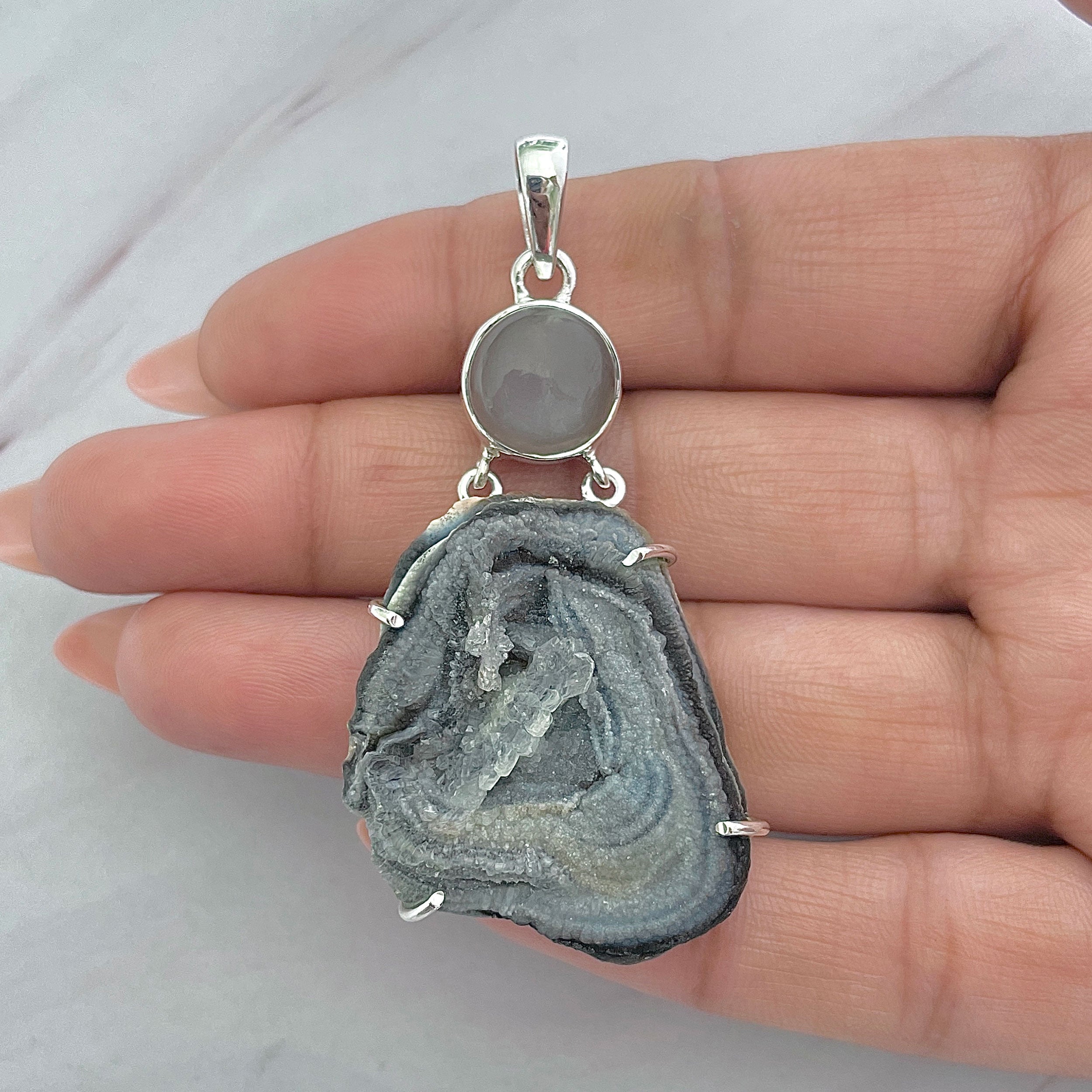 Desert Druzy Pendant-(DDZ-P-50.)