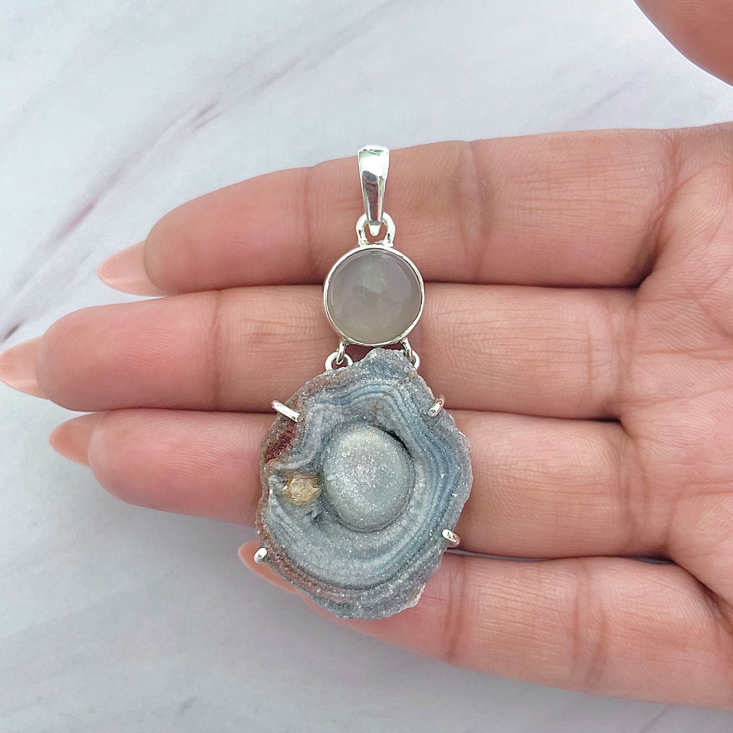 Desert Druzy Pendant-(DDZ-P-51.)