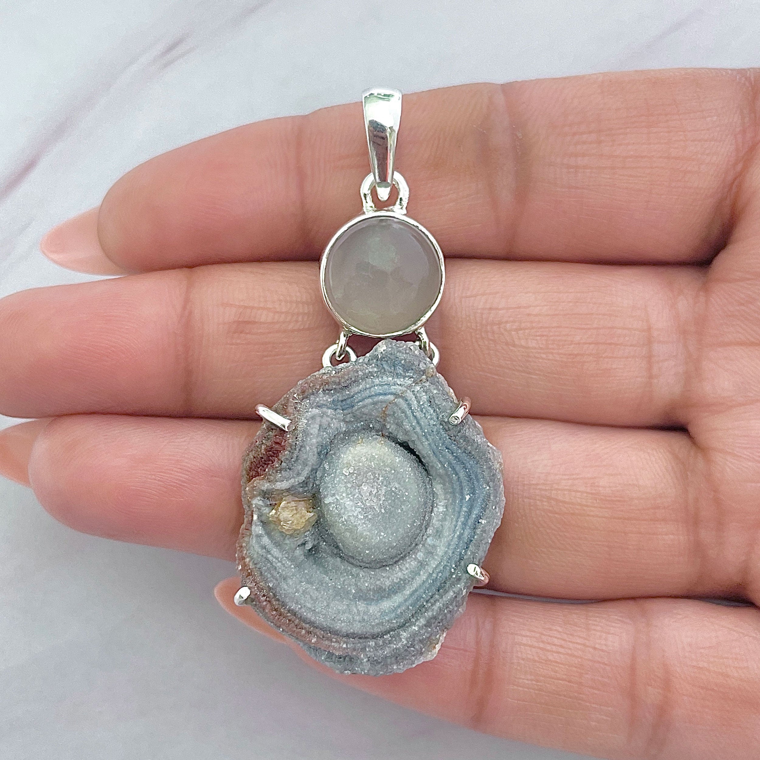 Desert Druzy Pendant-(DDZ-P-51.)
