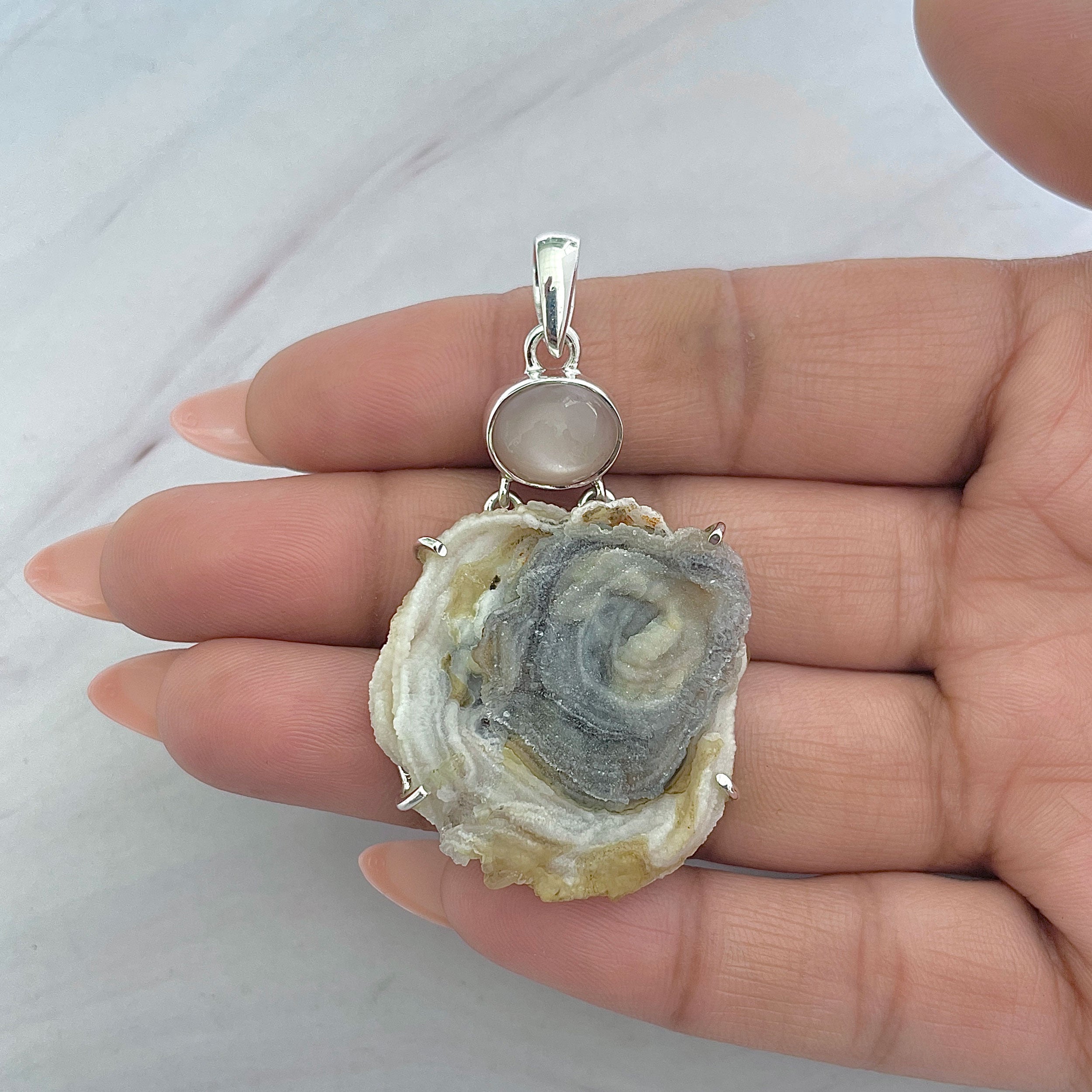 Desert Druzy Pendant-(DDZ-P-6.)