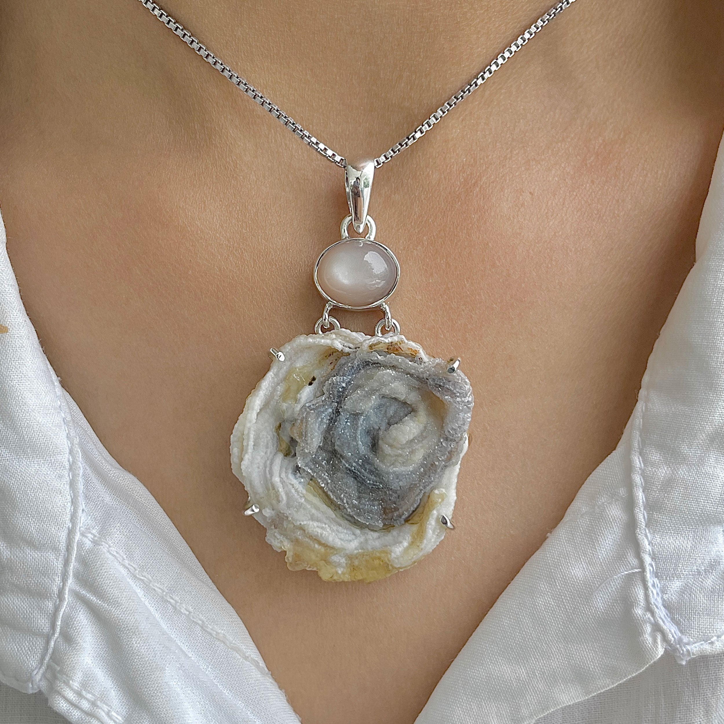 Desert Druzy Pendant-(DDZ-P-6.)