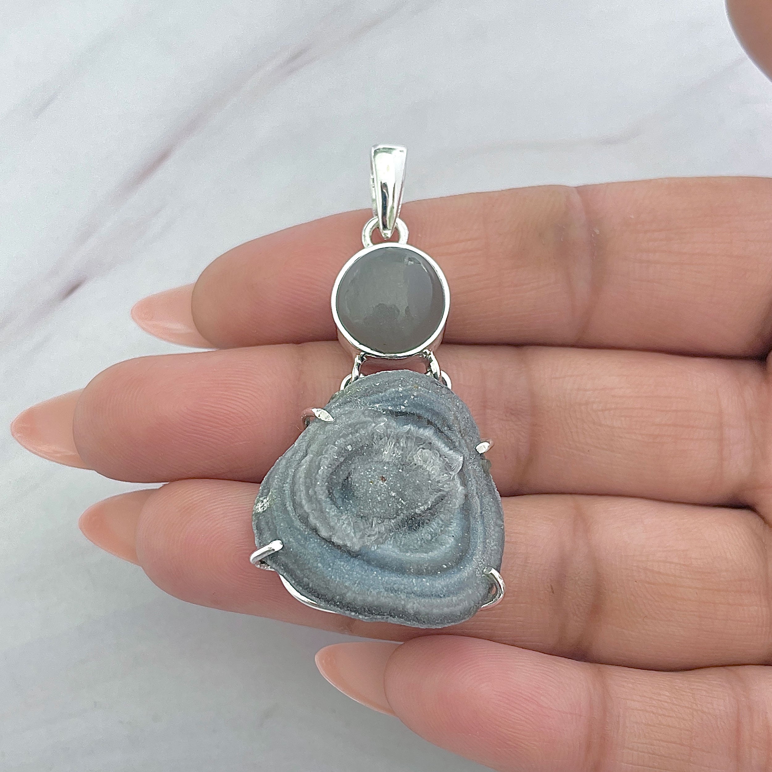 Desert Druzy Pendant-(DDZ-P-7.)