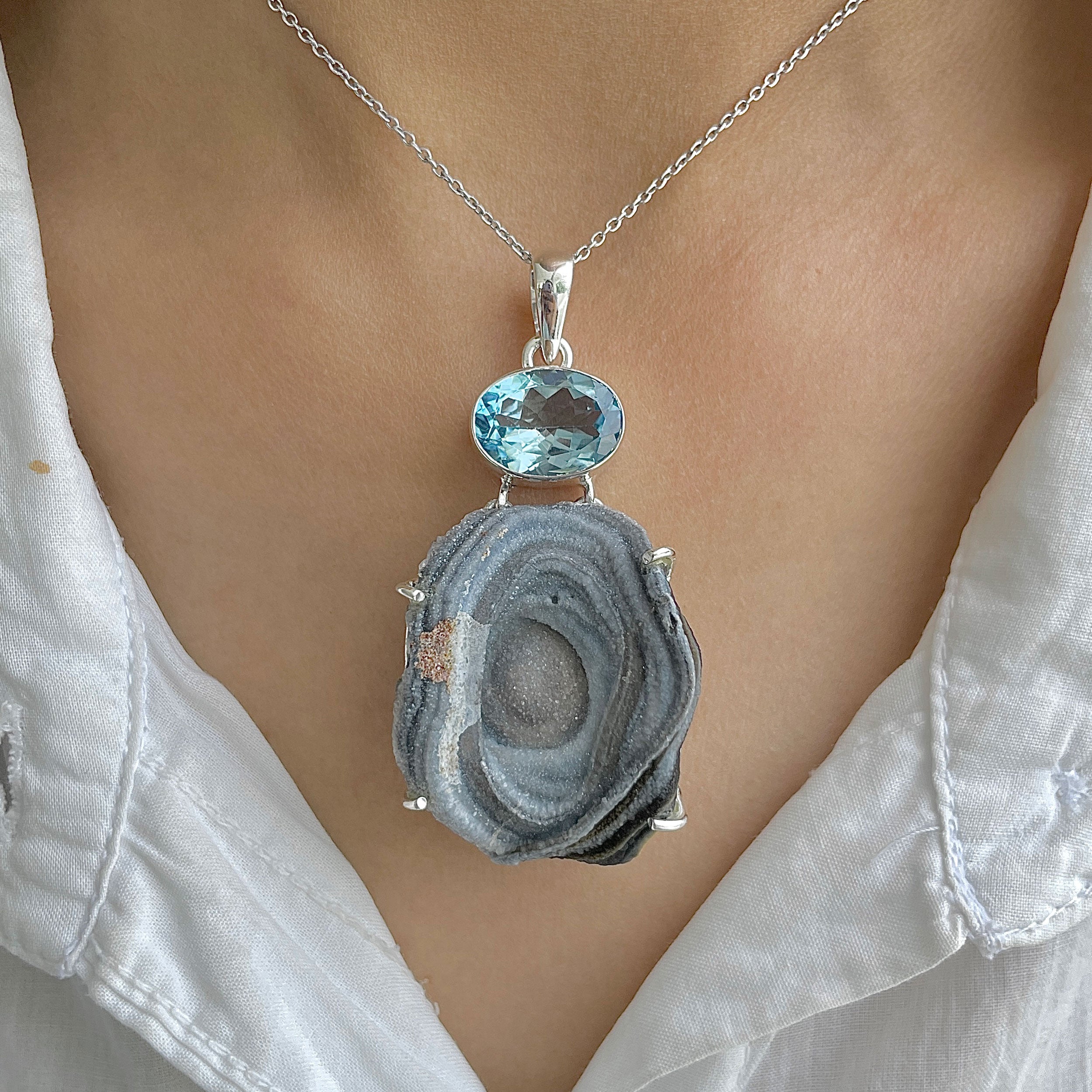 Desert Druzy Pendant-(DDZ-P-8.)