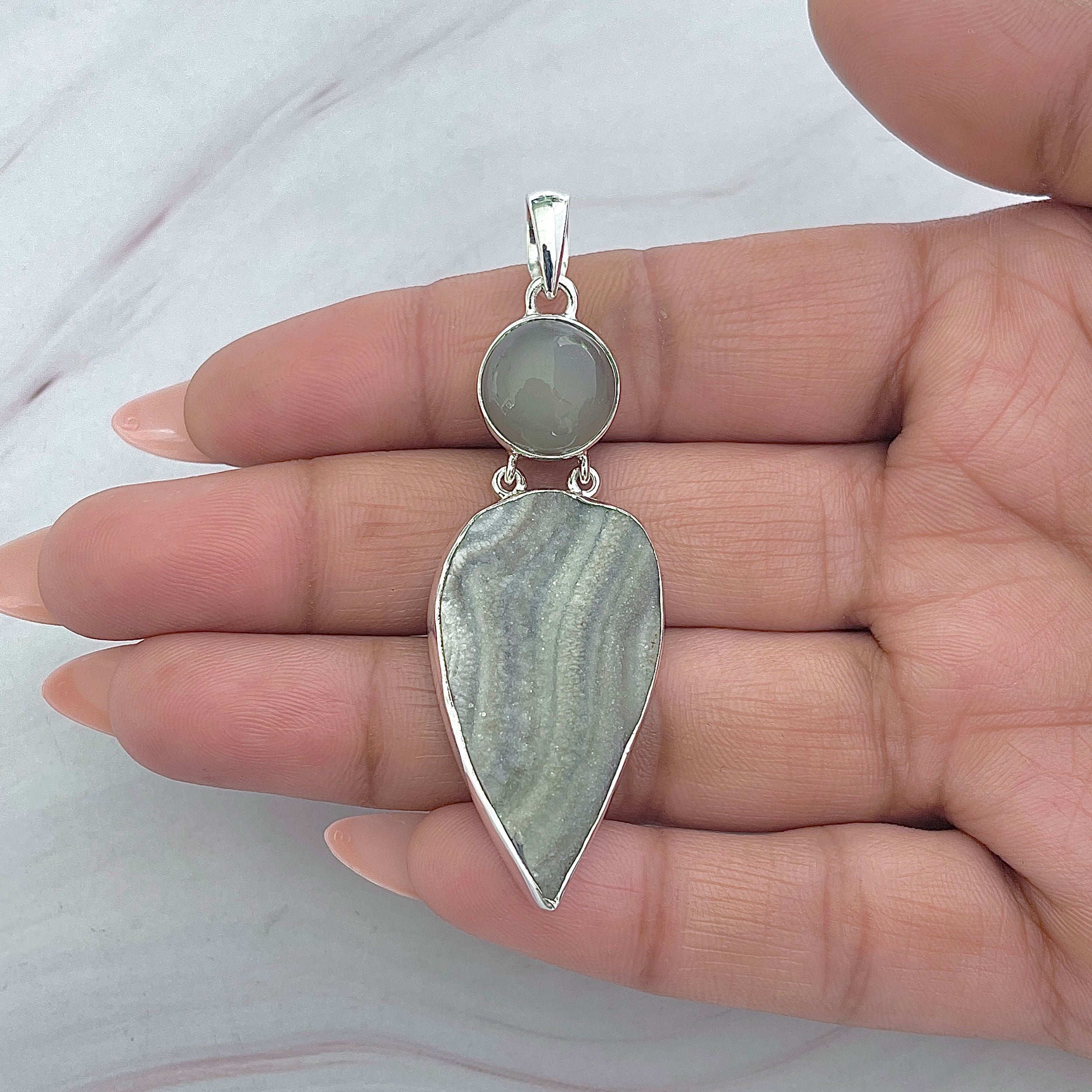 Desert Druzy Pendant-(DDZ-P-9.)