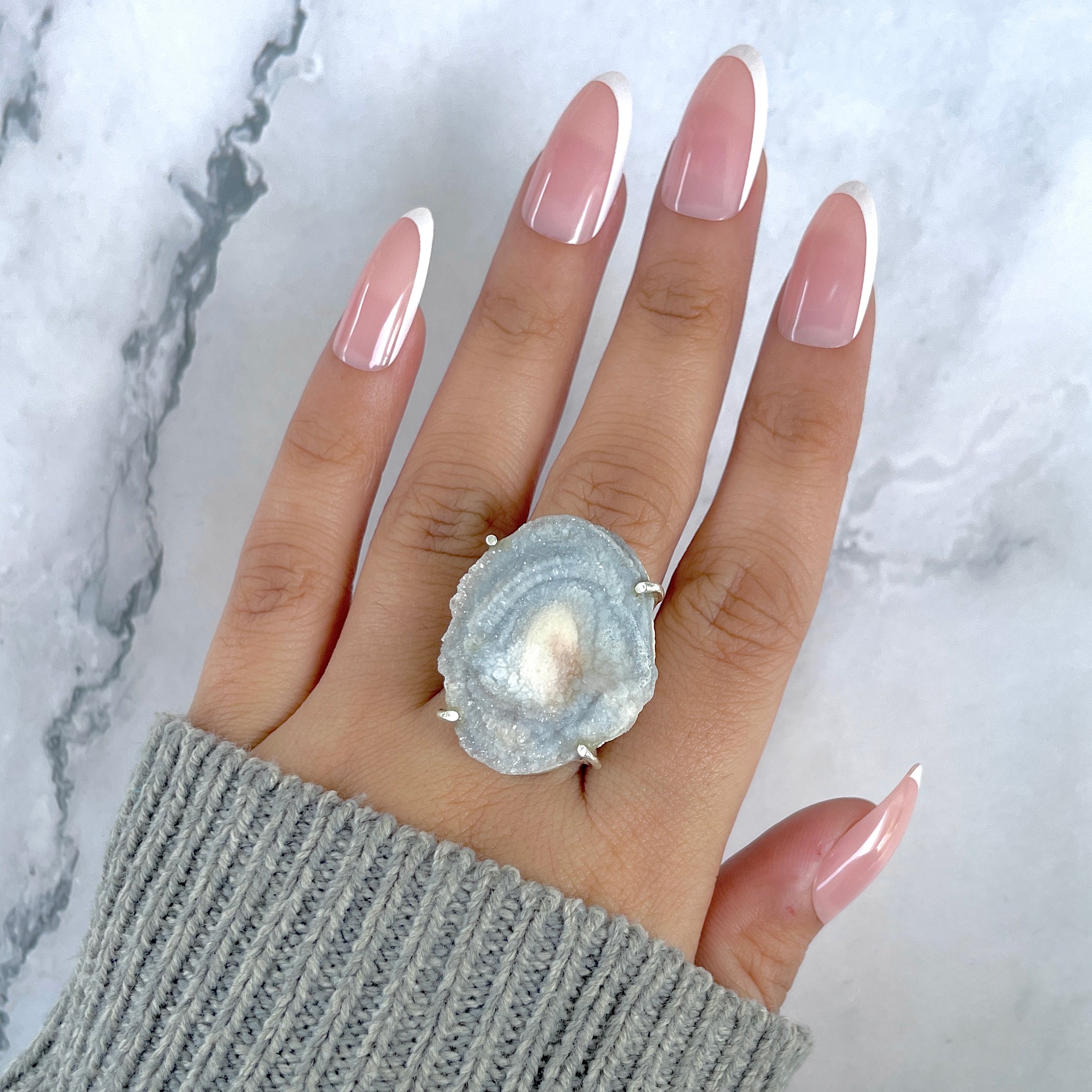 Desert Druzy Adjustable Ring-(DDZ-R-1.)