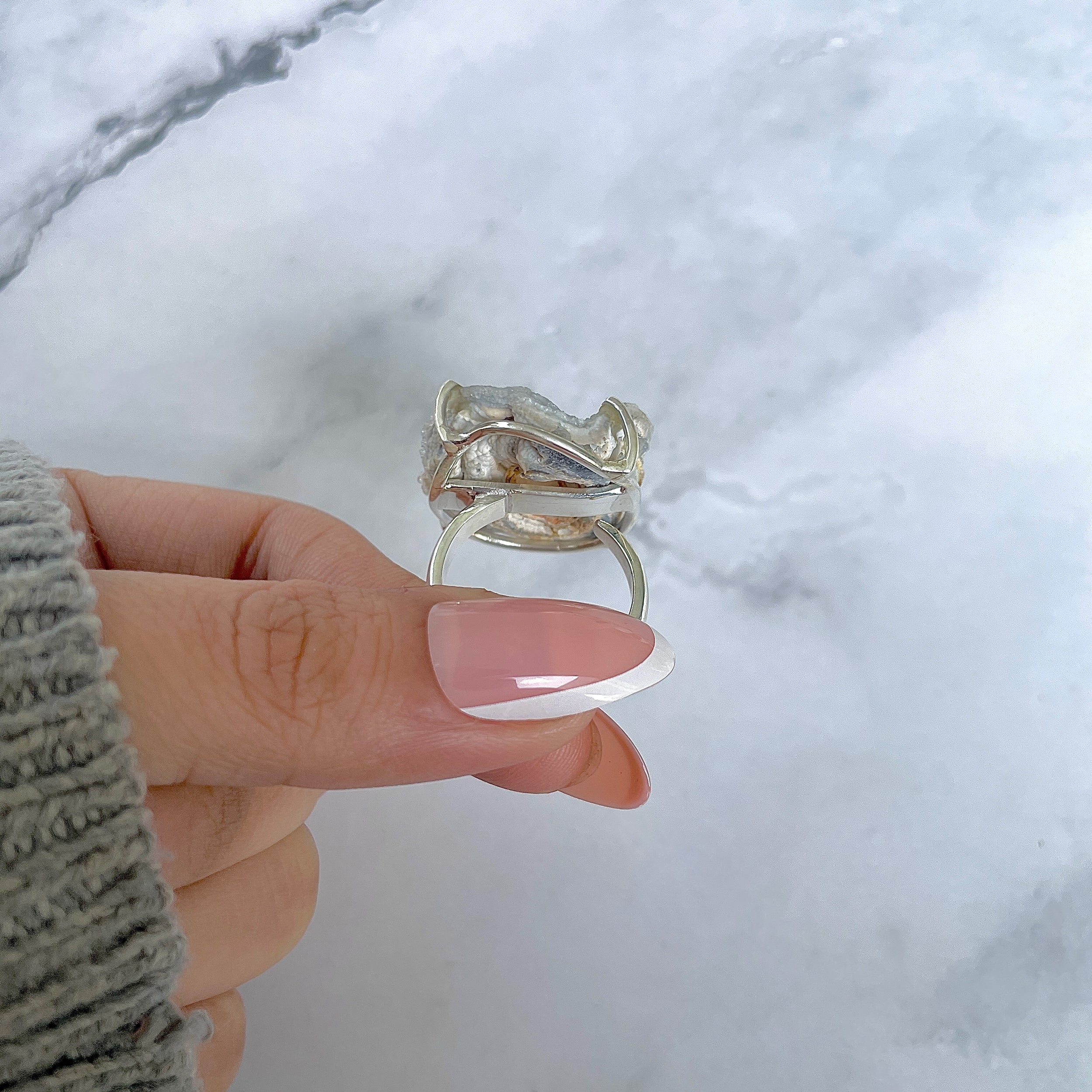 Desert Druzy Adjustable Ring-(DDZ-R-1.)