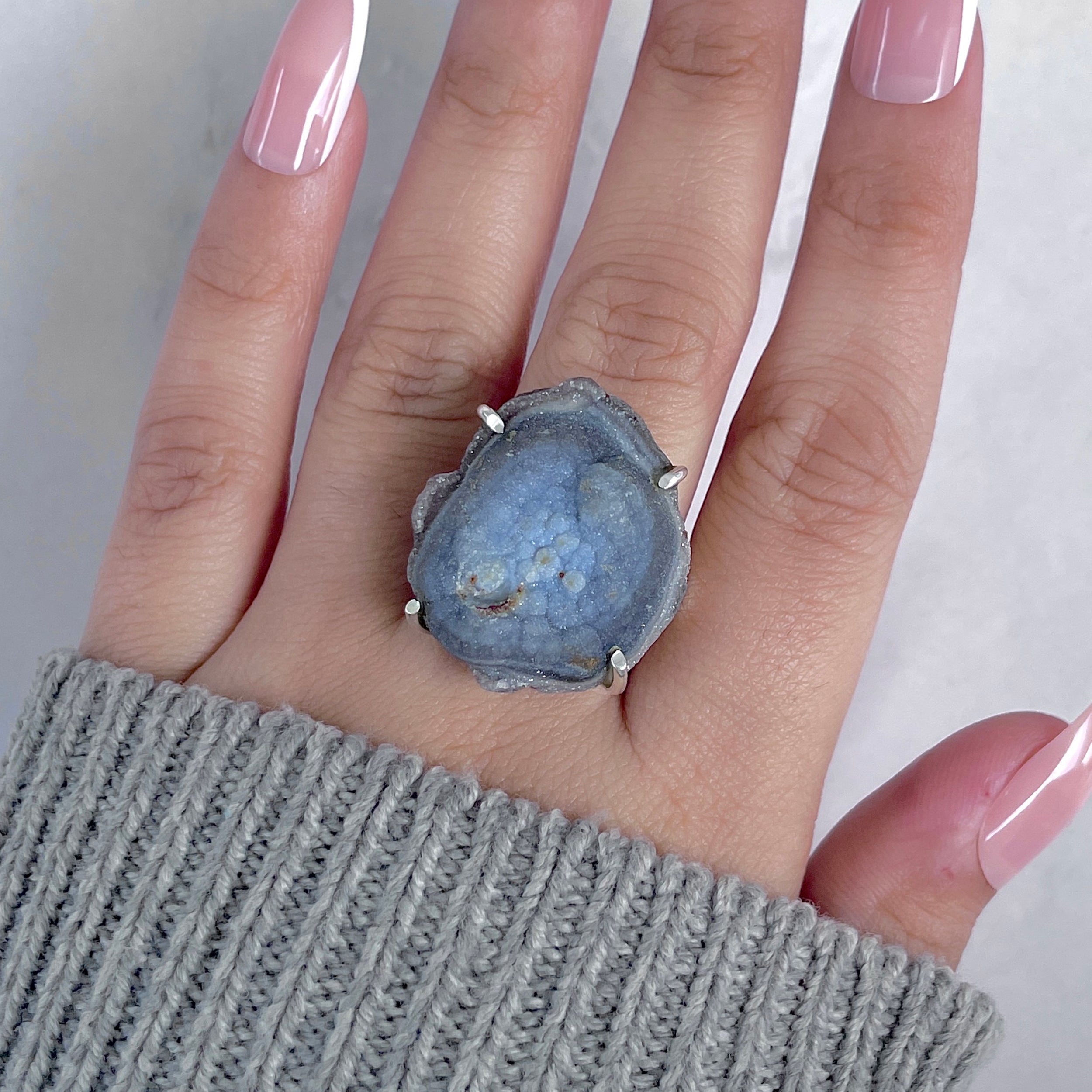 Desert Druzy Adjustable Ring-(DDZ-R-10.)