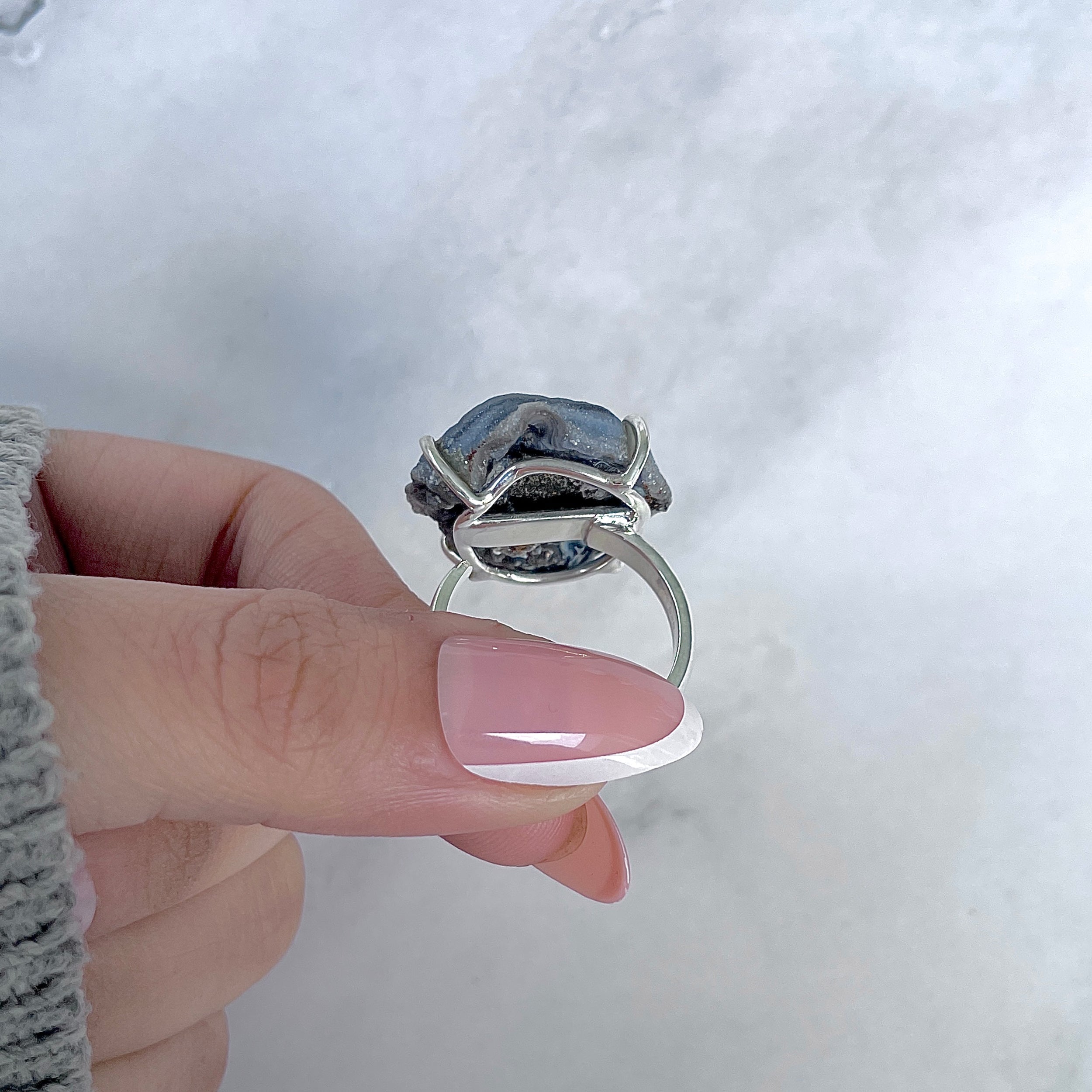 Desert Druzy Adjustable Ring-(DDZ-R-10.)