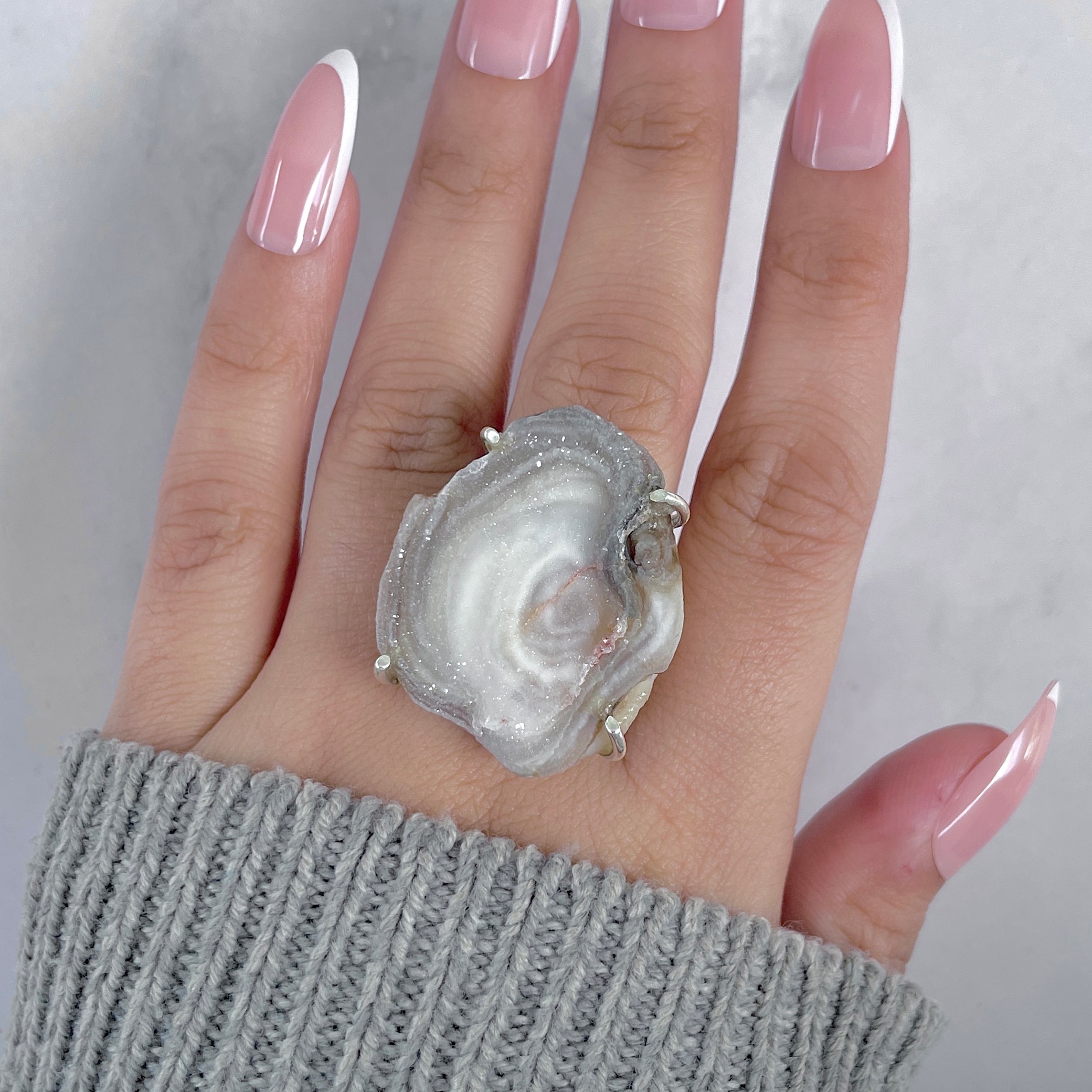 Desert Druzy Adjustable Ring-(DDZ-R-11.)