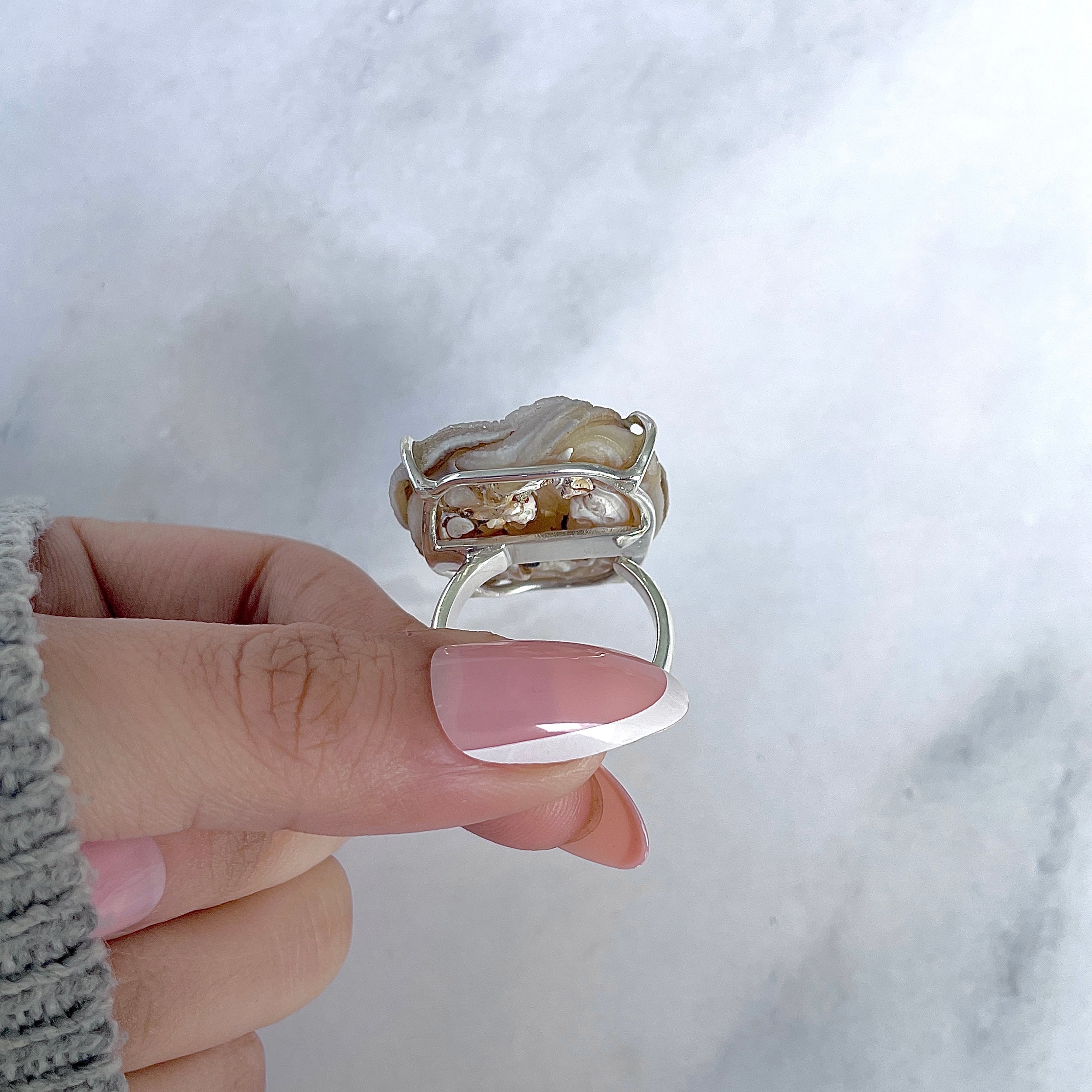 Desert Druzy Adjustable Ring-(DDZ-R-11.)