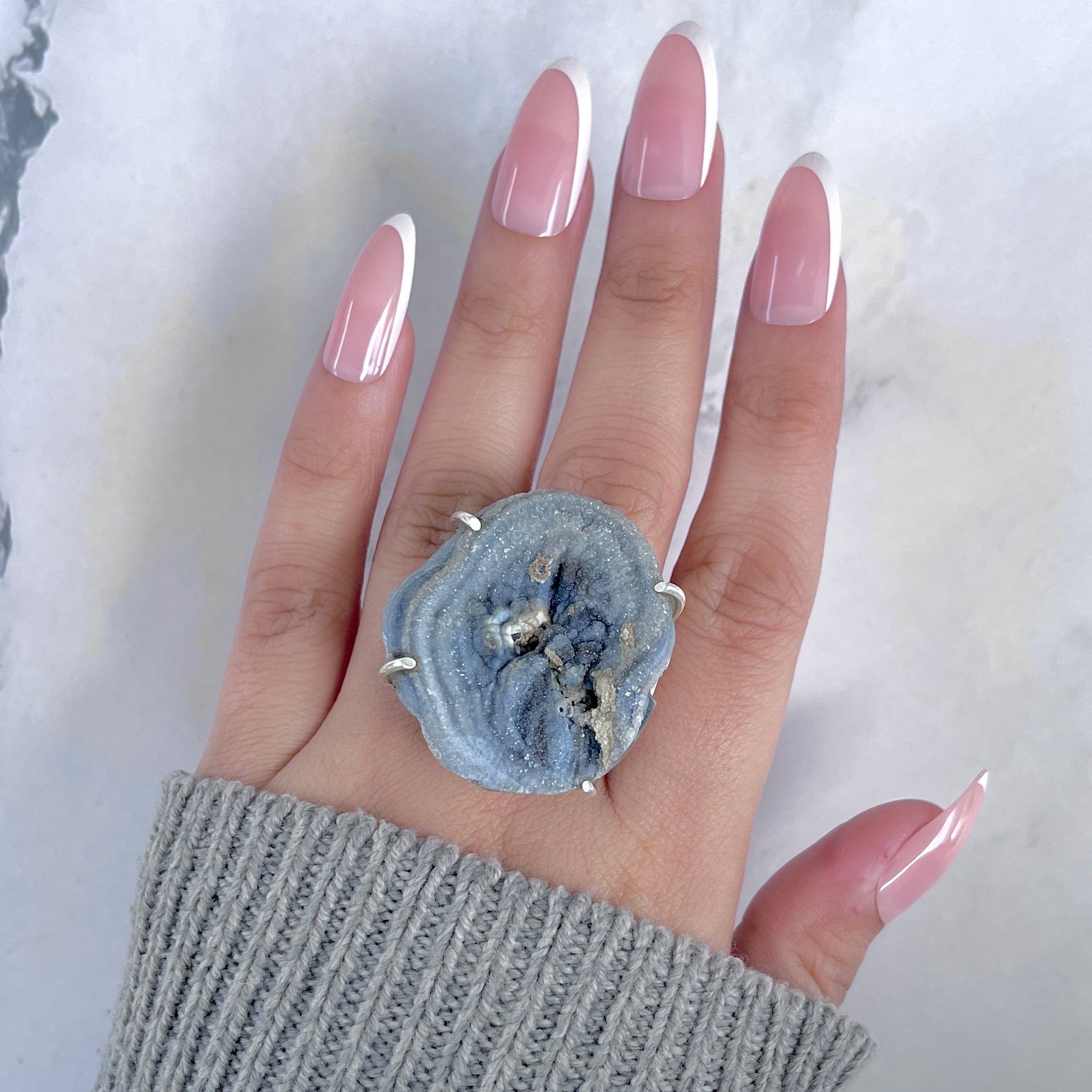 Desert Druzy Adjustable Ring-(DDZ-R-12.)