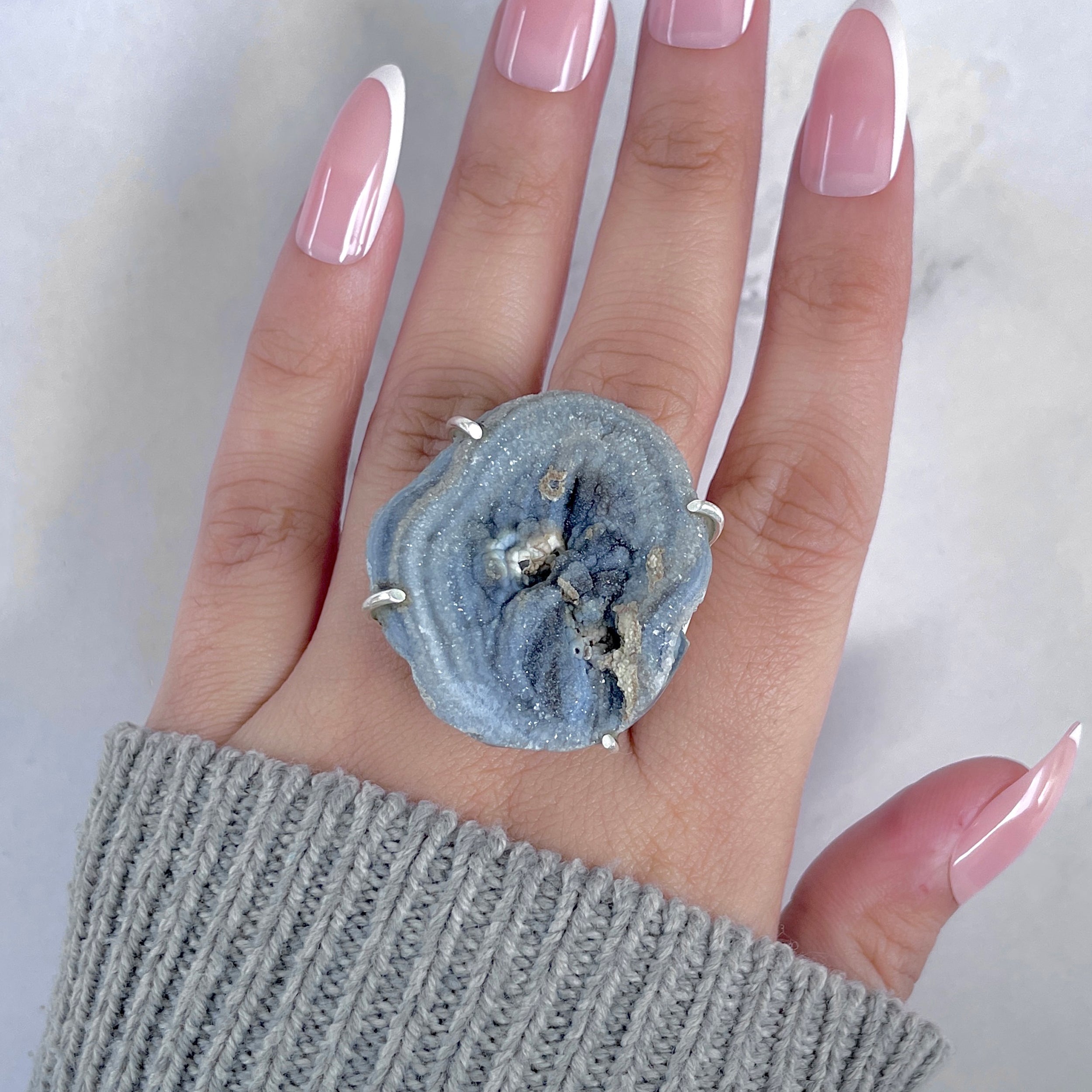 Desert Druzy Adjustable Ring-(DDZ-R-12.)