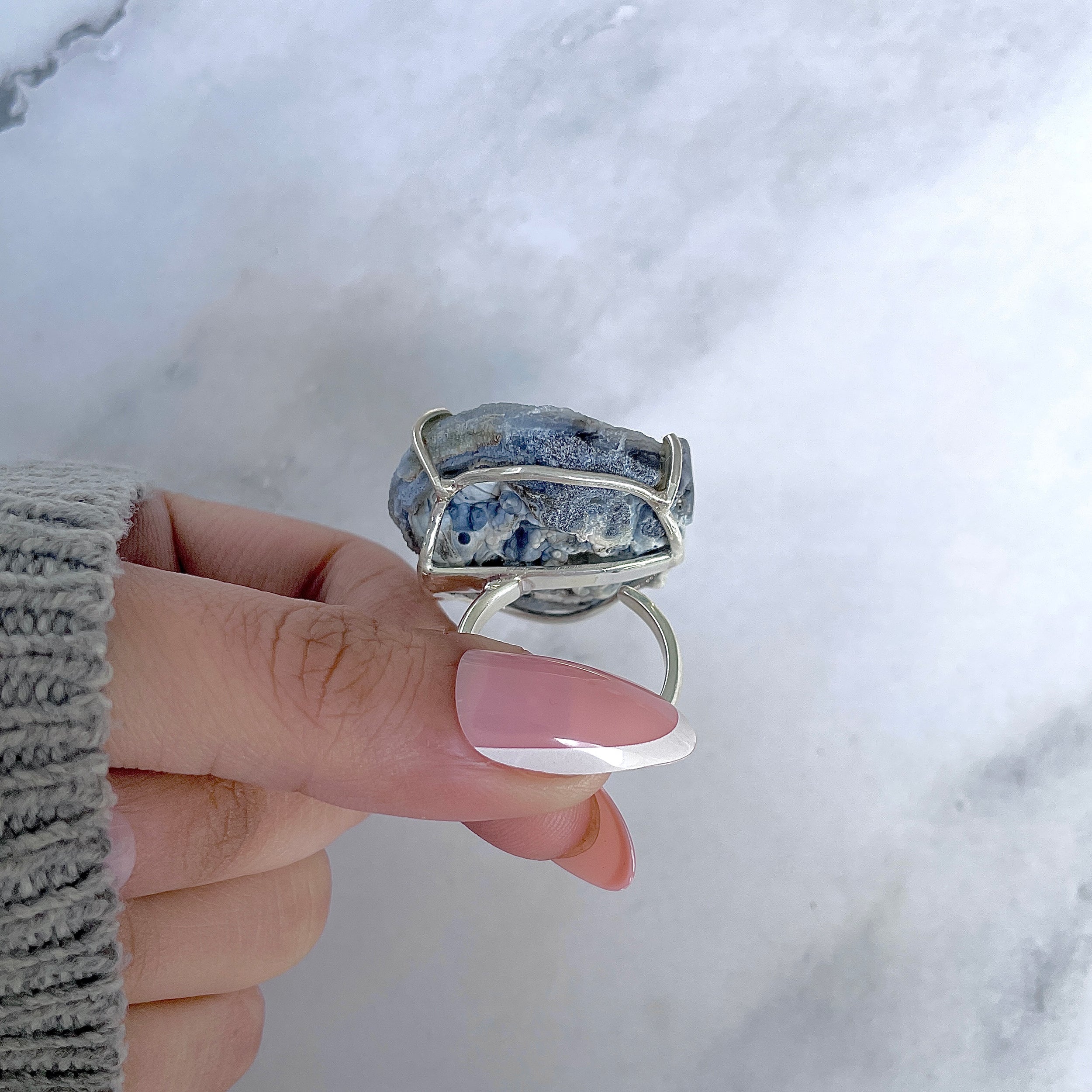 Desert Druzy Adjustable Ring-(DDZ-R-12.)