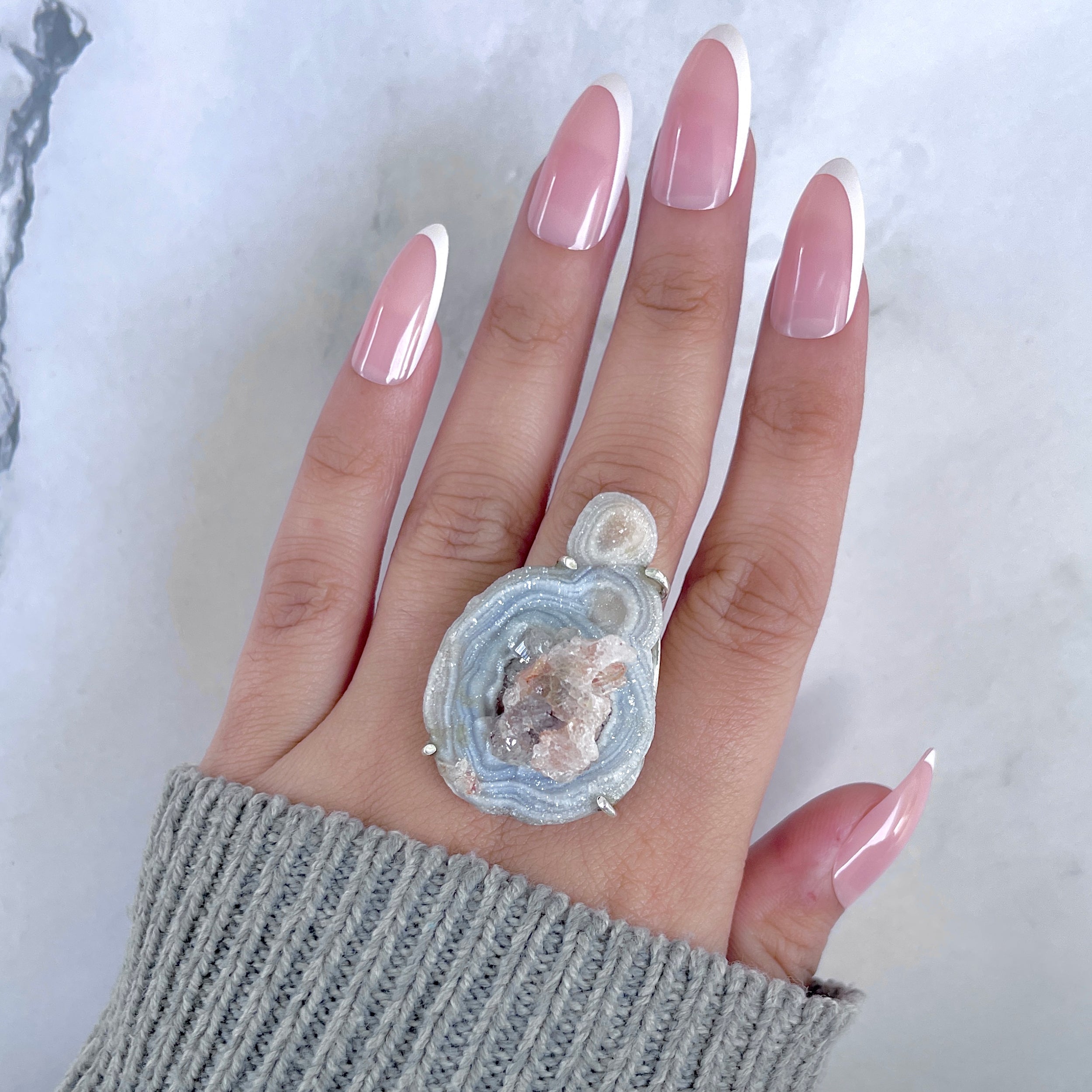 Desert Druzy Adjustable Ring-(DDZ-R-13.)