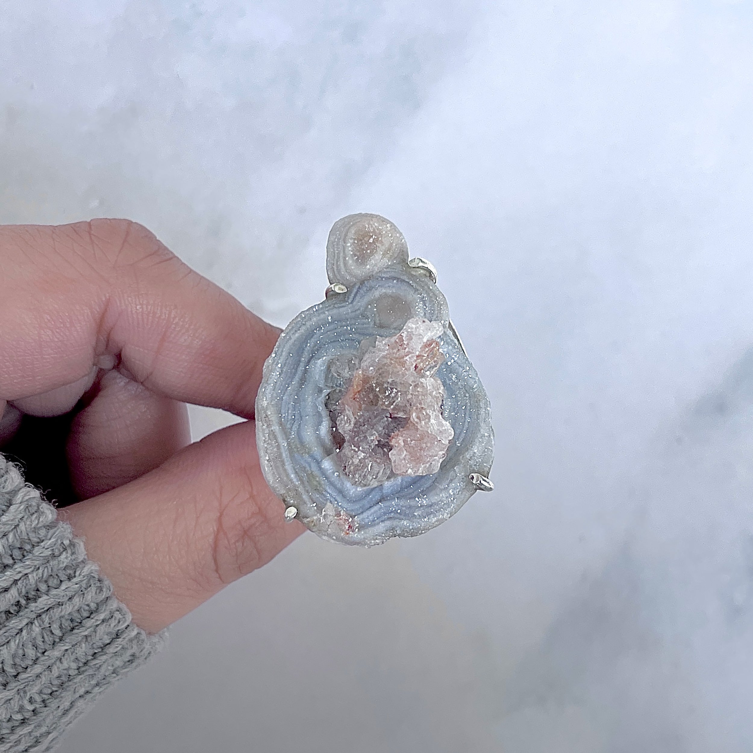 Desert Druzy Adjustable Ring-(DDZ-R-13.)