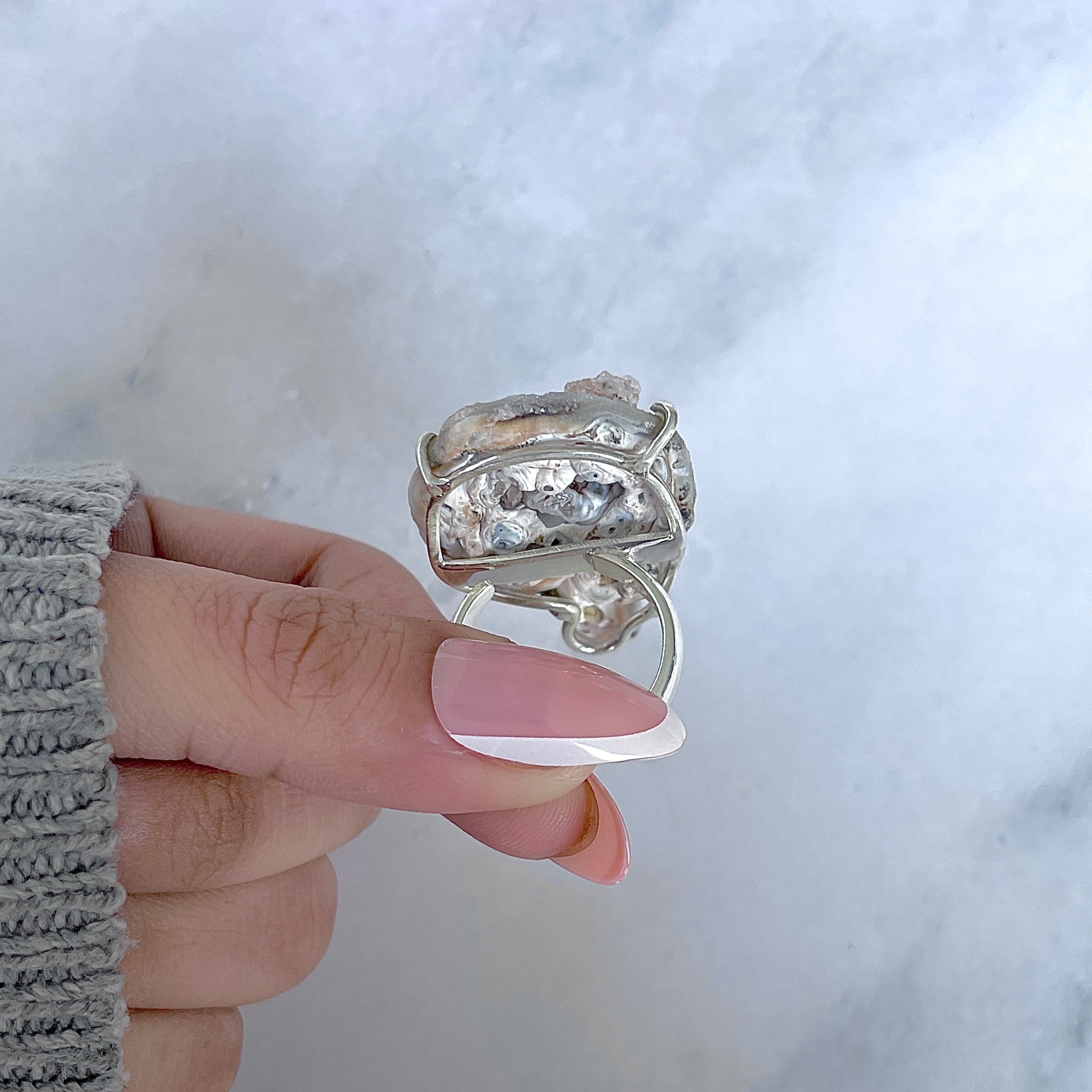 Desert Druzy Adjustable Ring-(DDZ-R-13.)