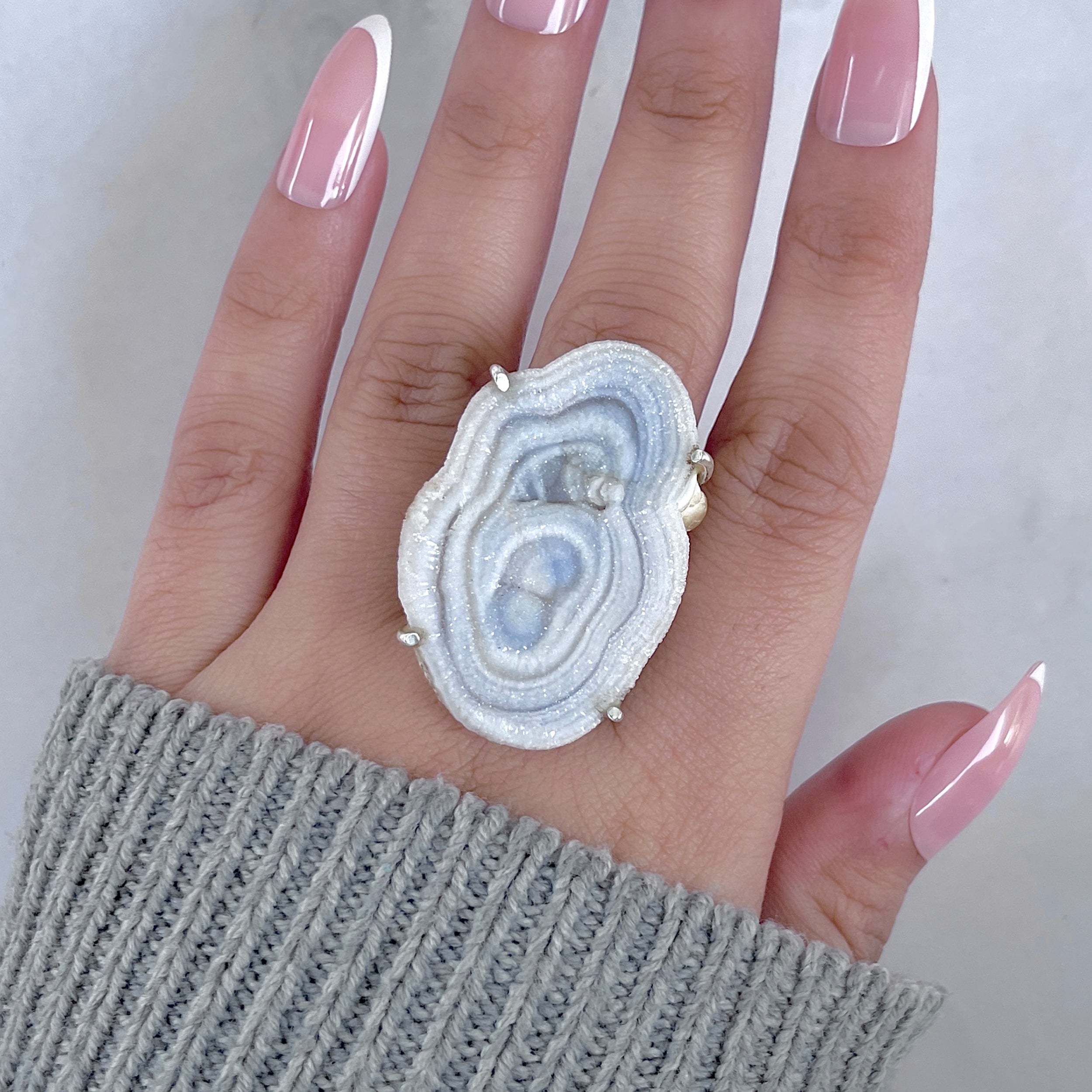Desert Druzy Adjustable Ring-(DDZ-R-14.)