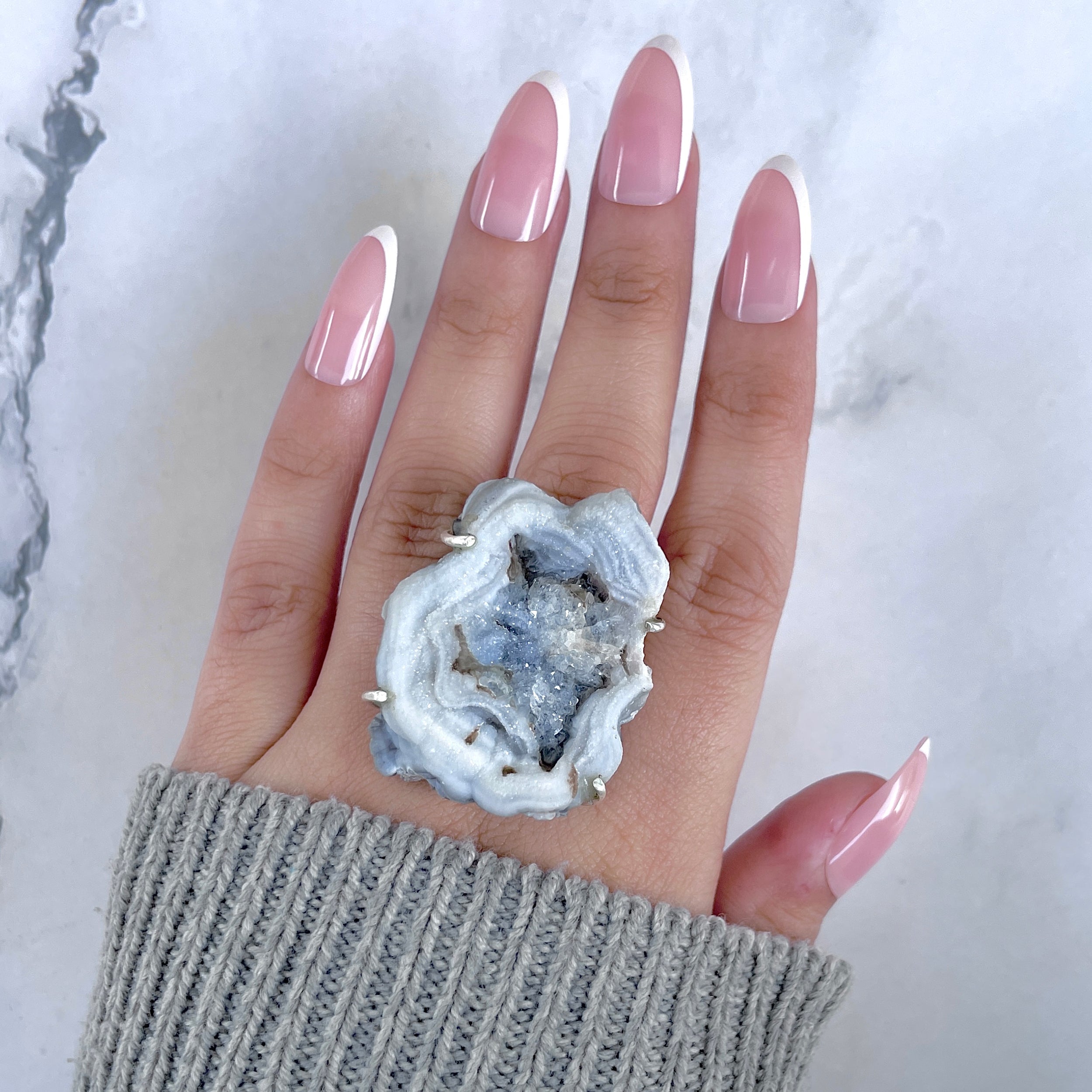 Desert Druzy Adjustable Ring-(DDZ-R-15.)