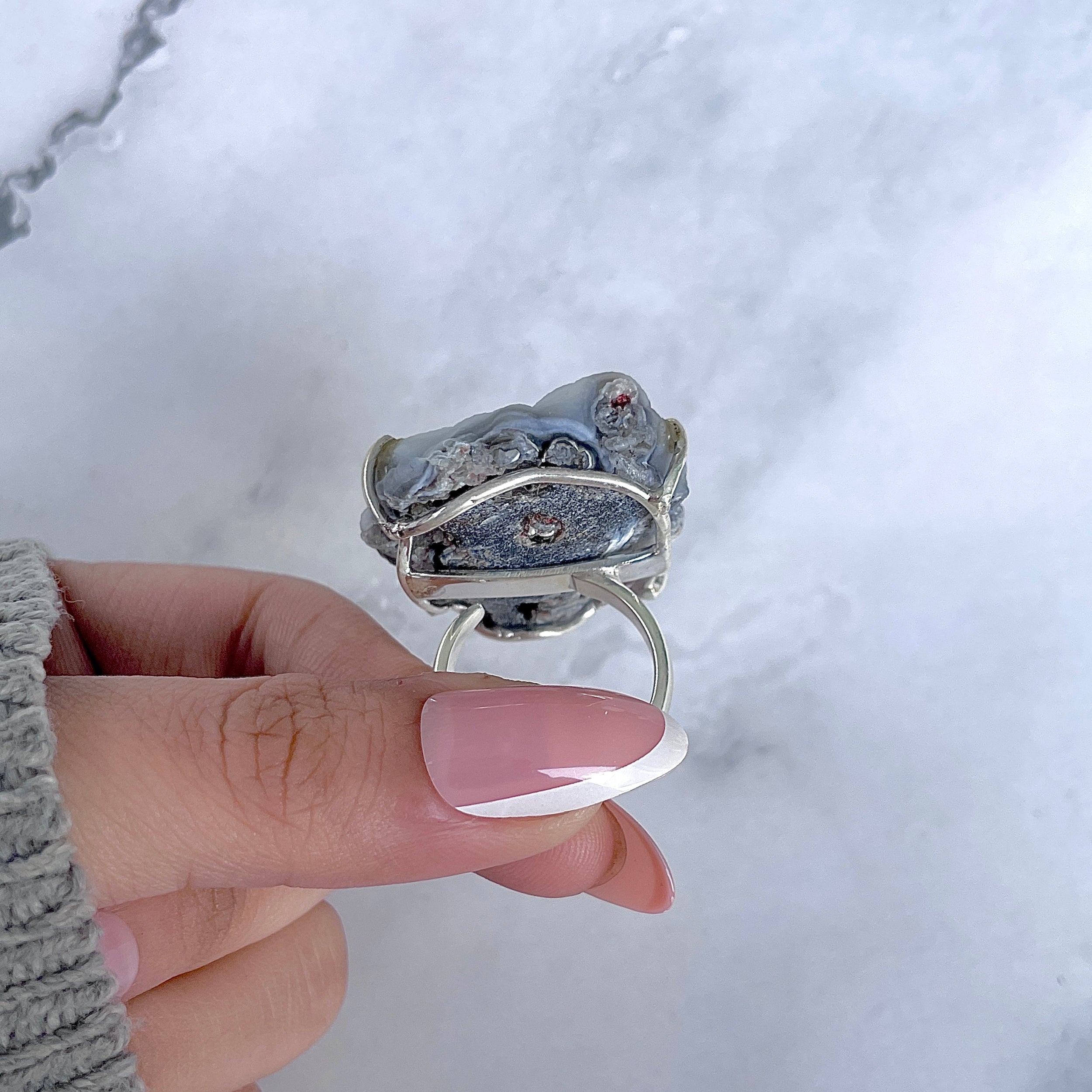 Desert Druzy Adjustable Ring-(DDZ-R-15.)