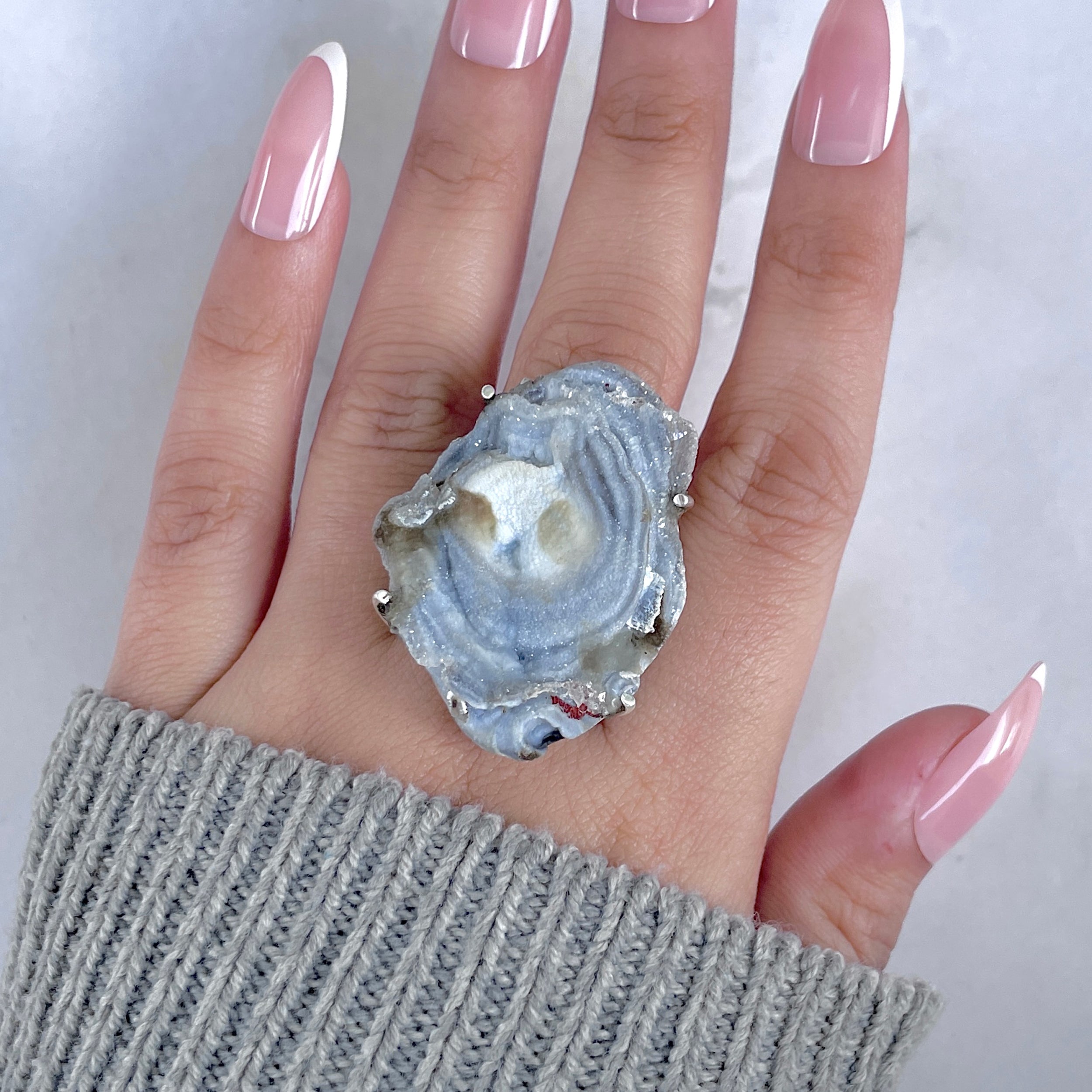 Desert Druzy Adjustable Ring-(DDZ-R-16.)