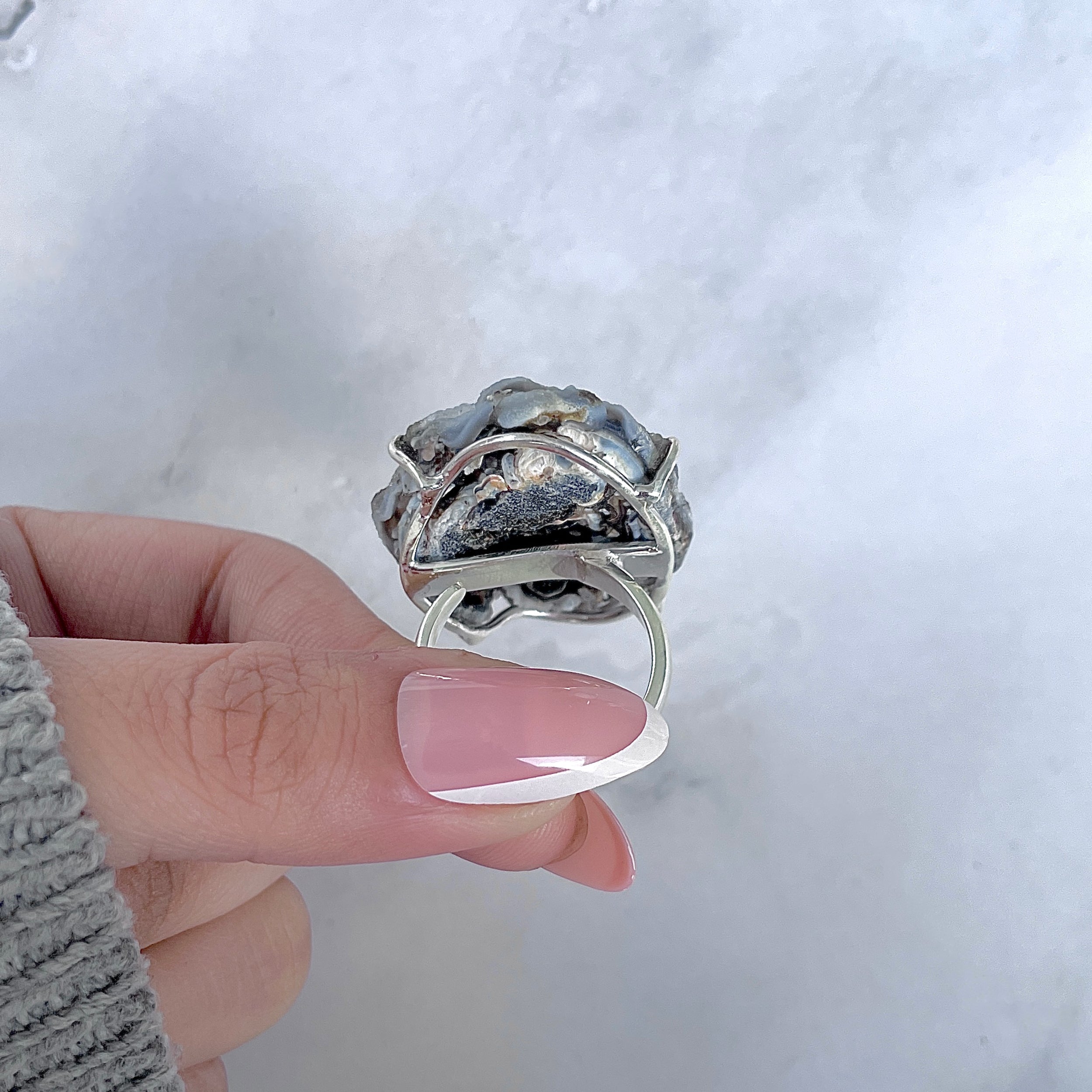 Desert Druzy Adjustable Ring-(DDZ-R-16.)