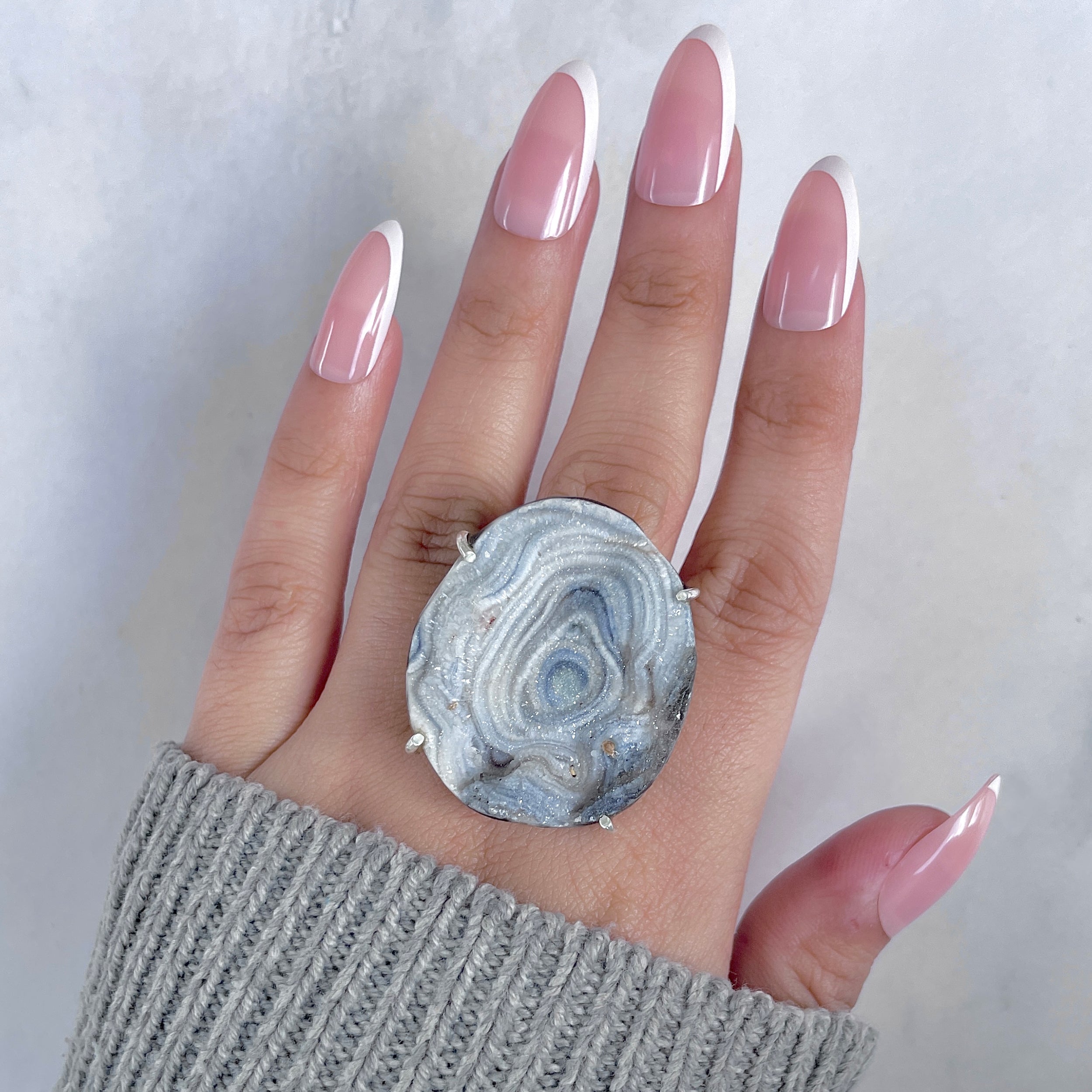 Desert Druzy Adjustable Ring-(DDZ-R-17.)