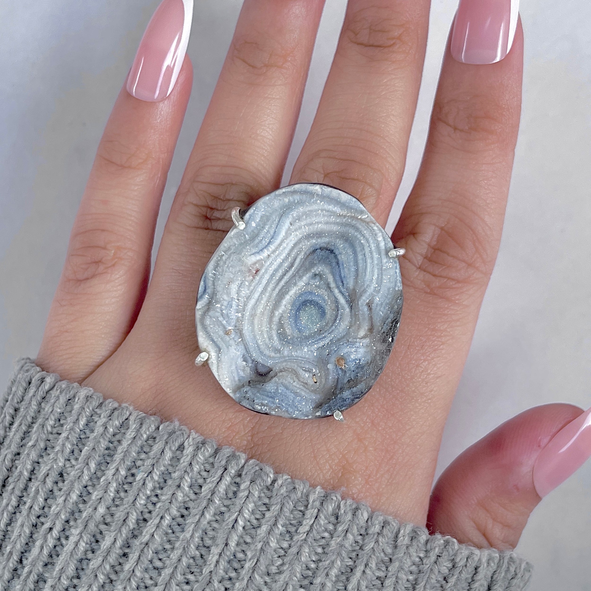Desert Druzy Adjustable Ring-(DDZ-R-17.)