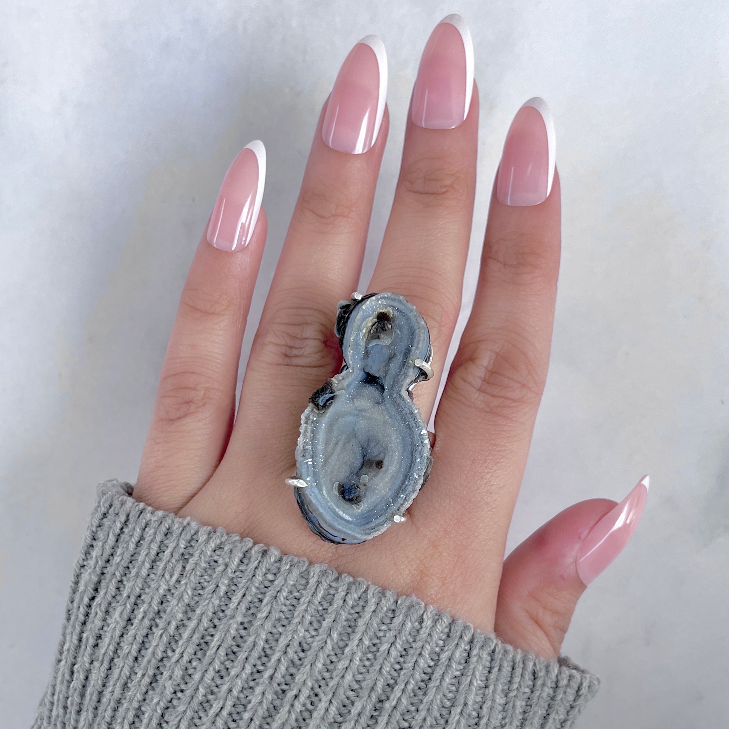 Desert Druzy Adjustable Ring-(DDZ-R-18.)