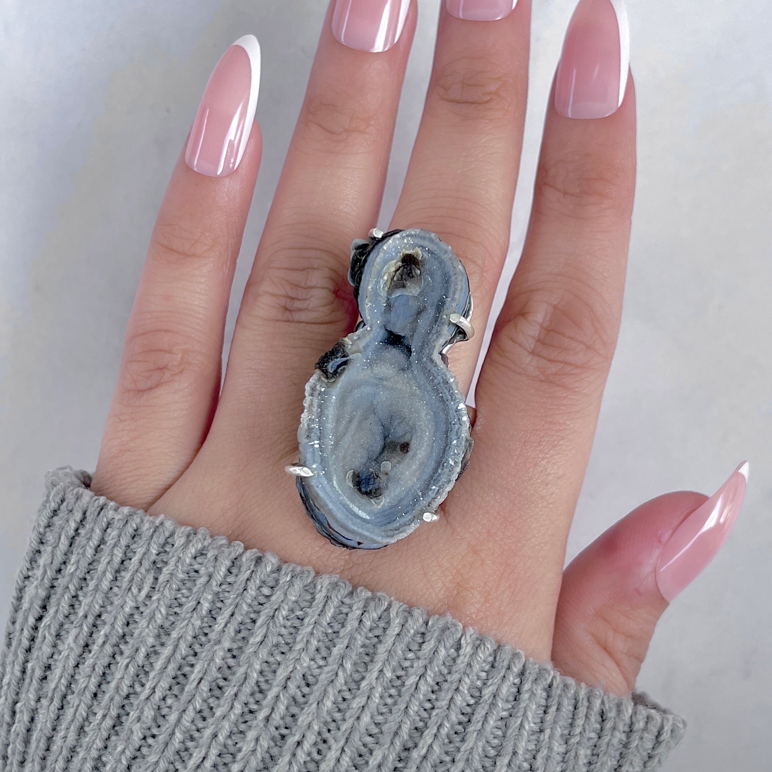 Desert Druzy Adjustable Ring-(DDZ-R-18.)