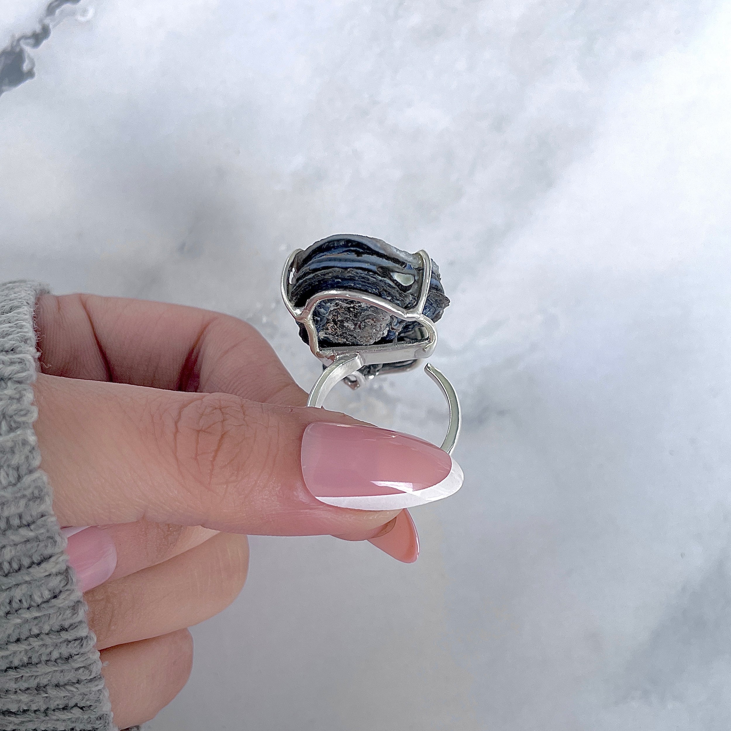 Desert Druzy Adjustable Ring-(DDZ-R-18.)