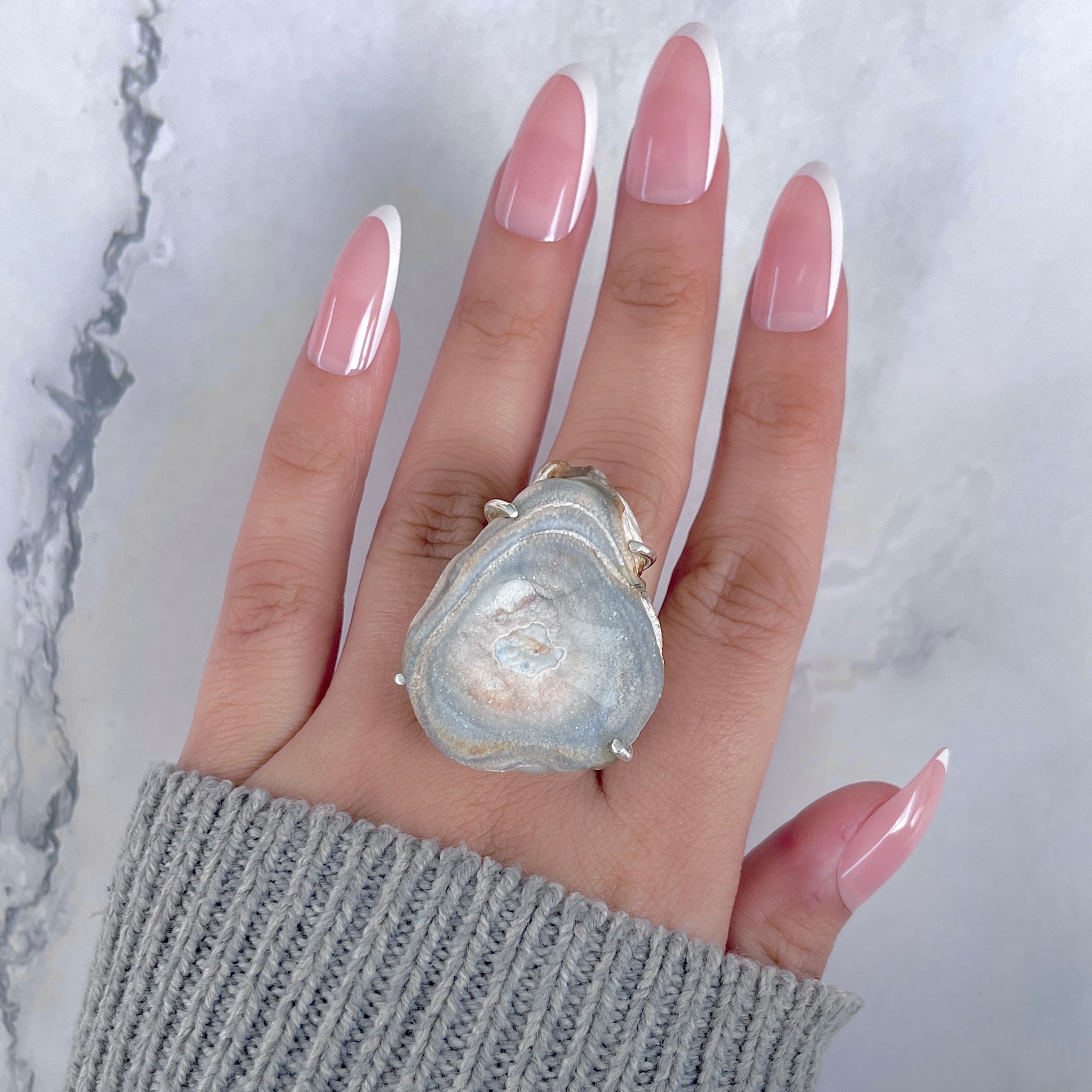 Desert Druzy Adjustable Ring-(DDZ-R-19.)