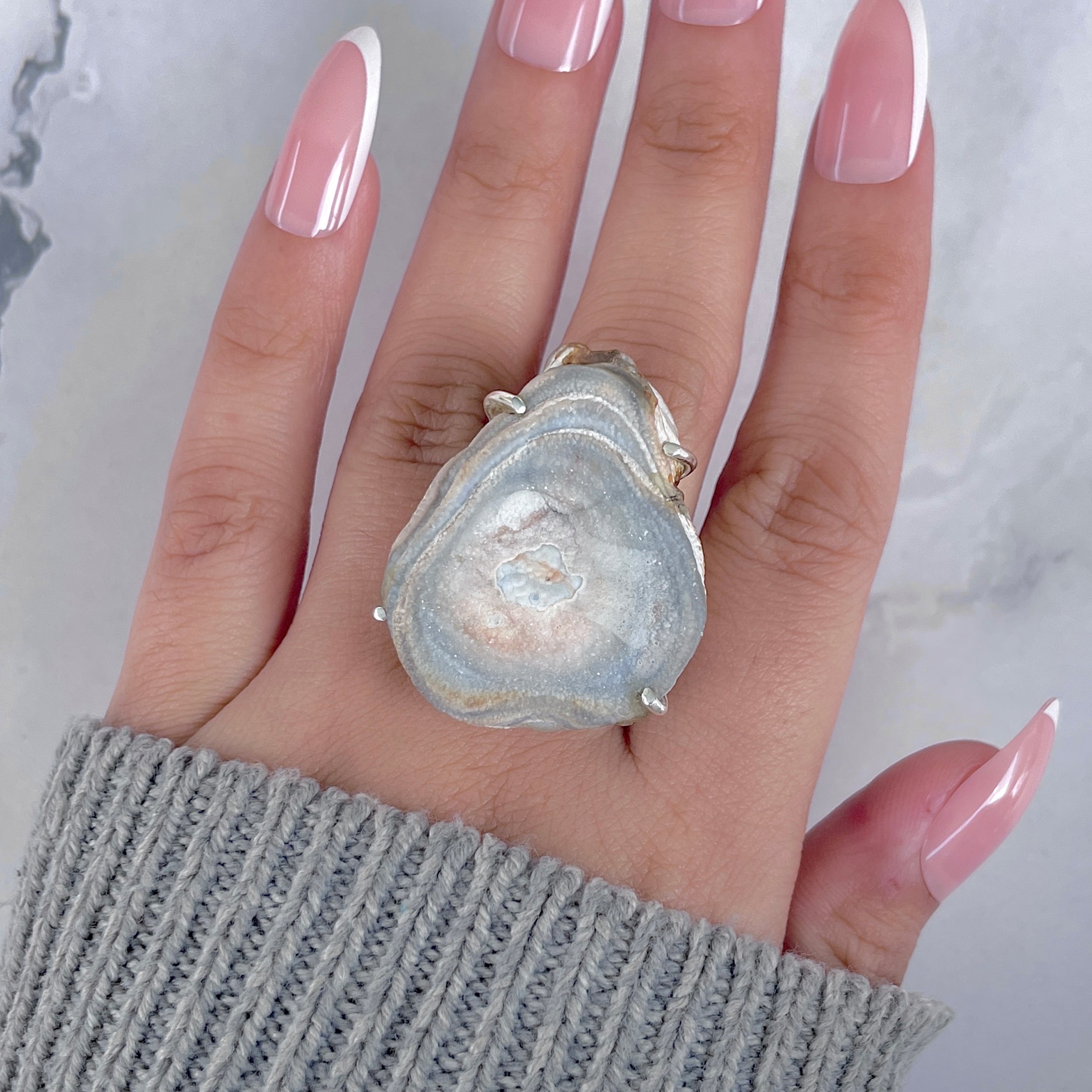 Desert Druzy Adjustable Ring-(DDZ-R-19.)