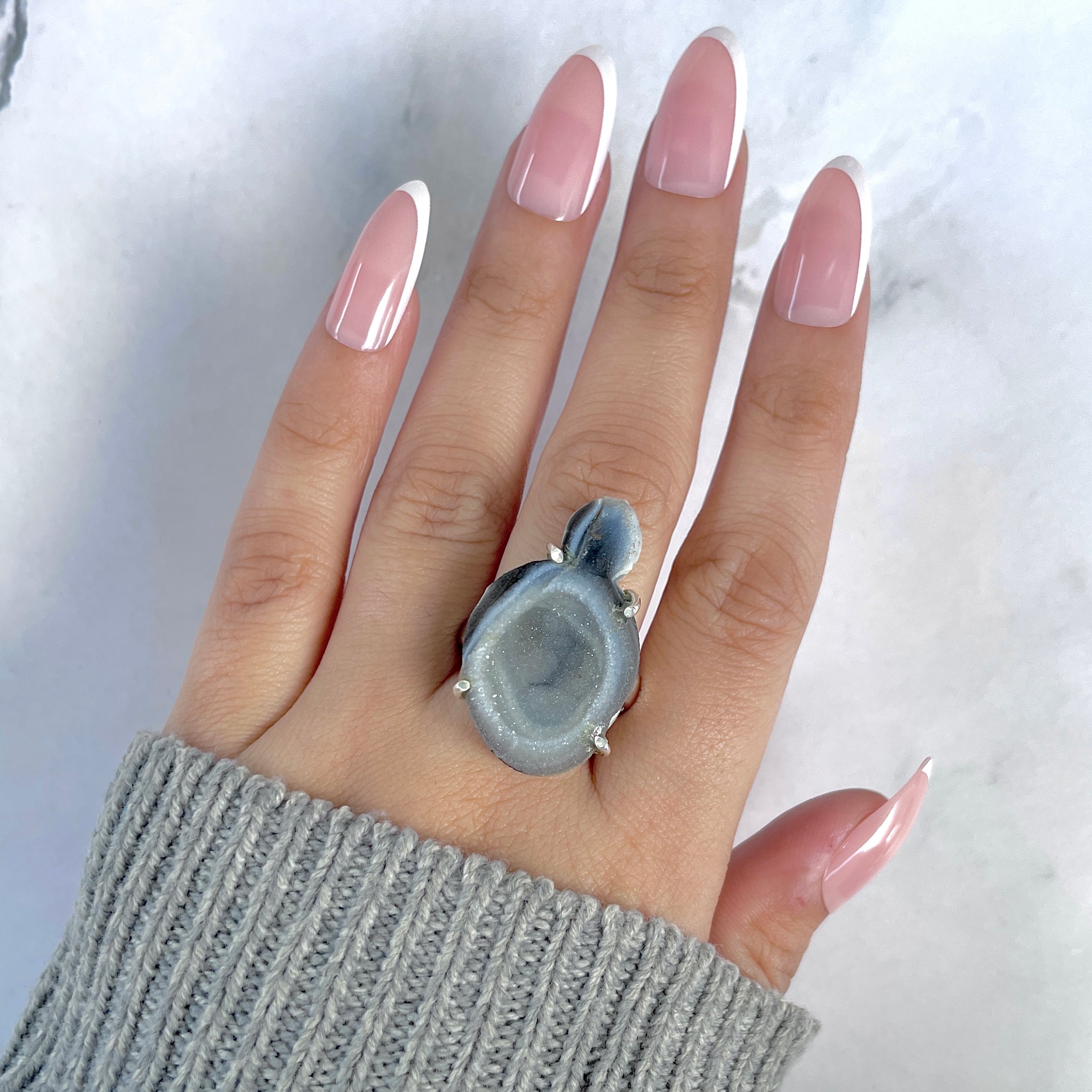 Desert Druzy Adjustable Ring-(DDZ-R-2.)