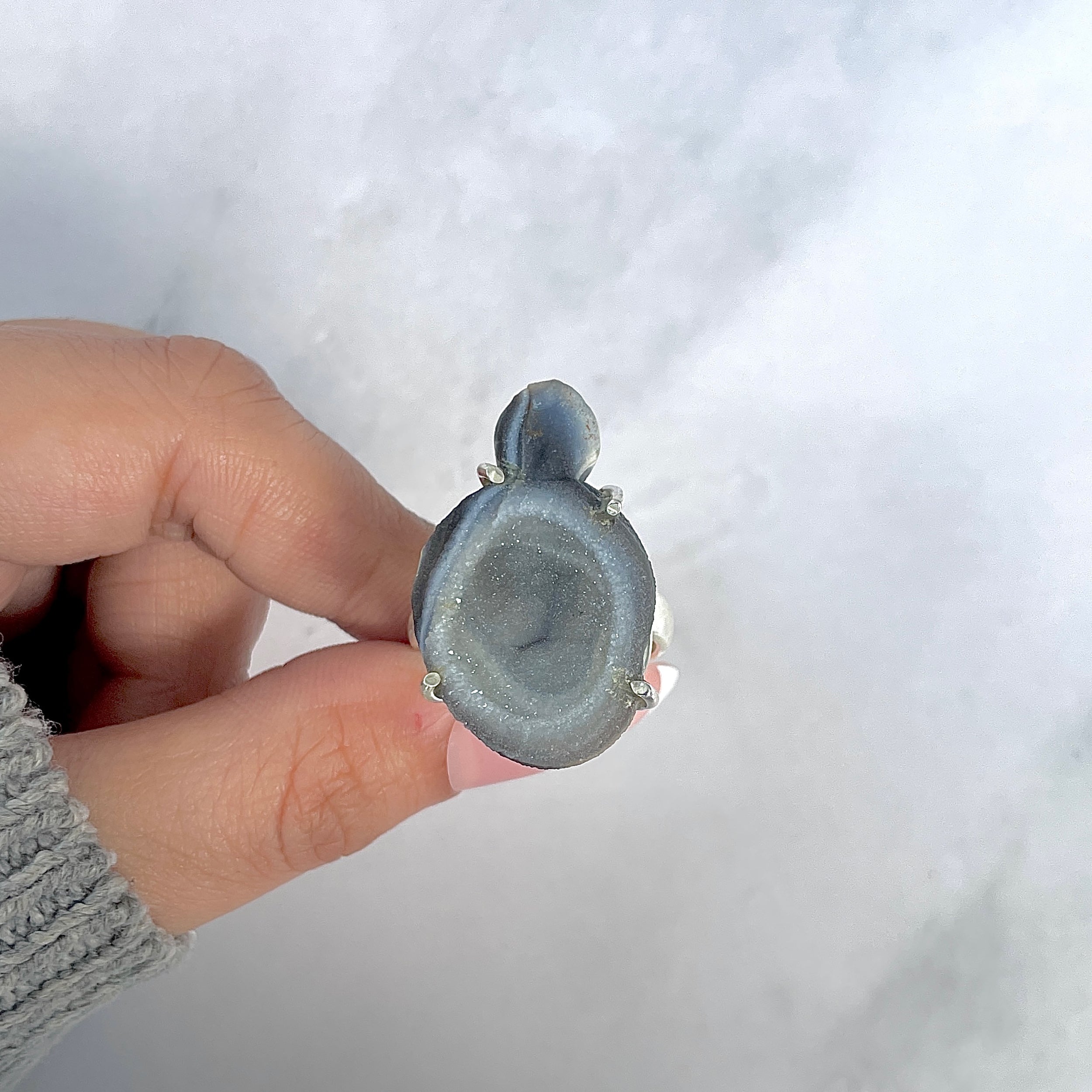 Desert Druzy Adjustable Ring-(DDZ-R-2.)