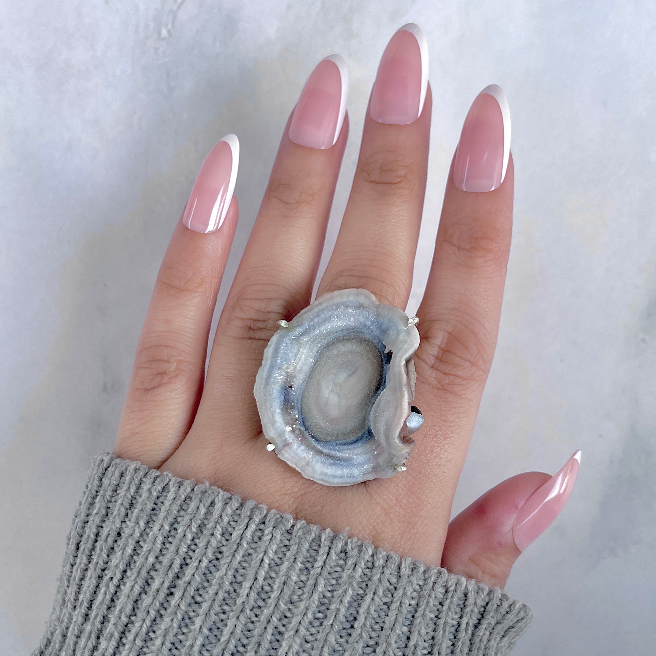 Desert Druzy Adjustable Ring-(DDZ-R-20.)
