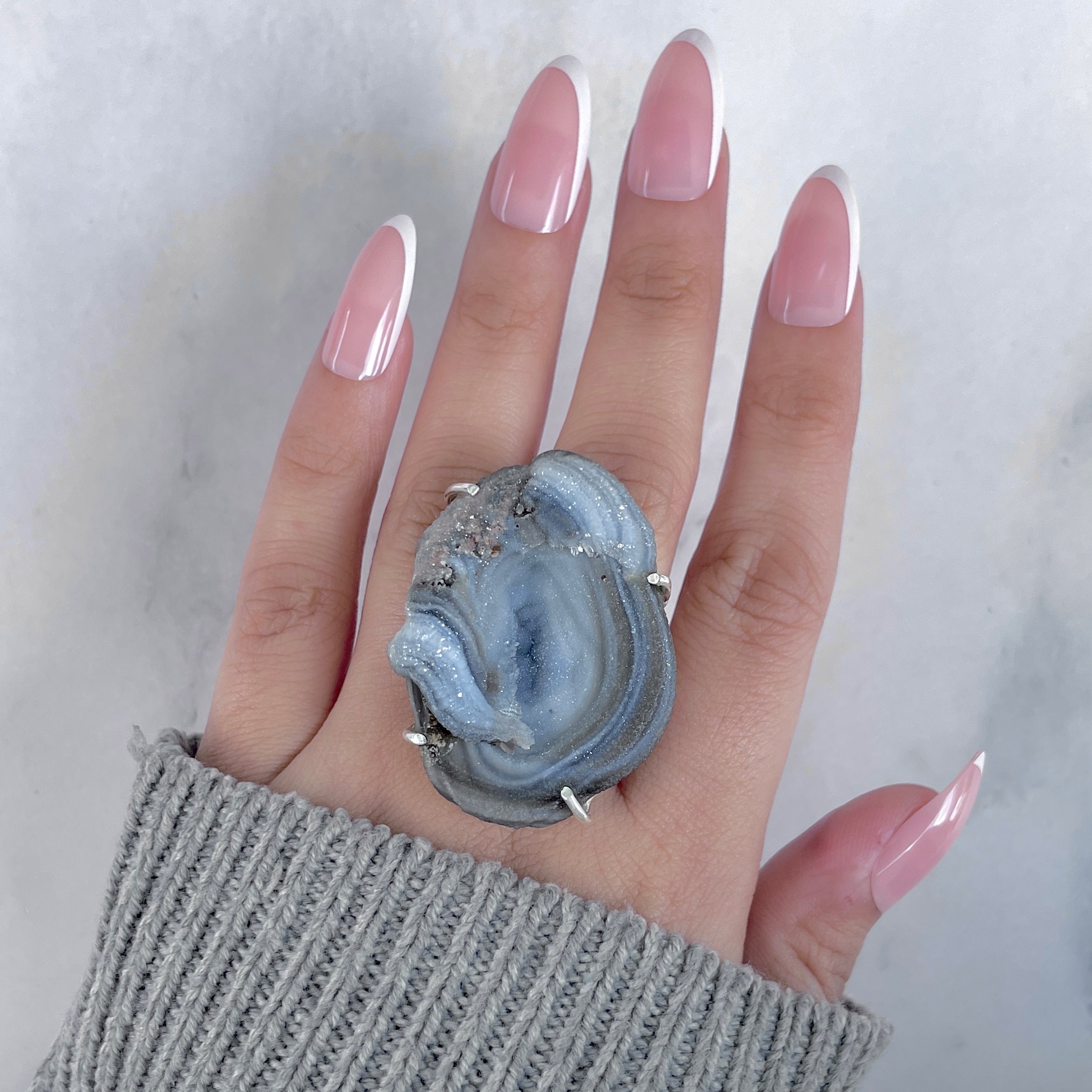 Desert Druzy Adjustable Ring-(DDZ-R-21.)