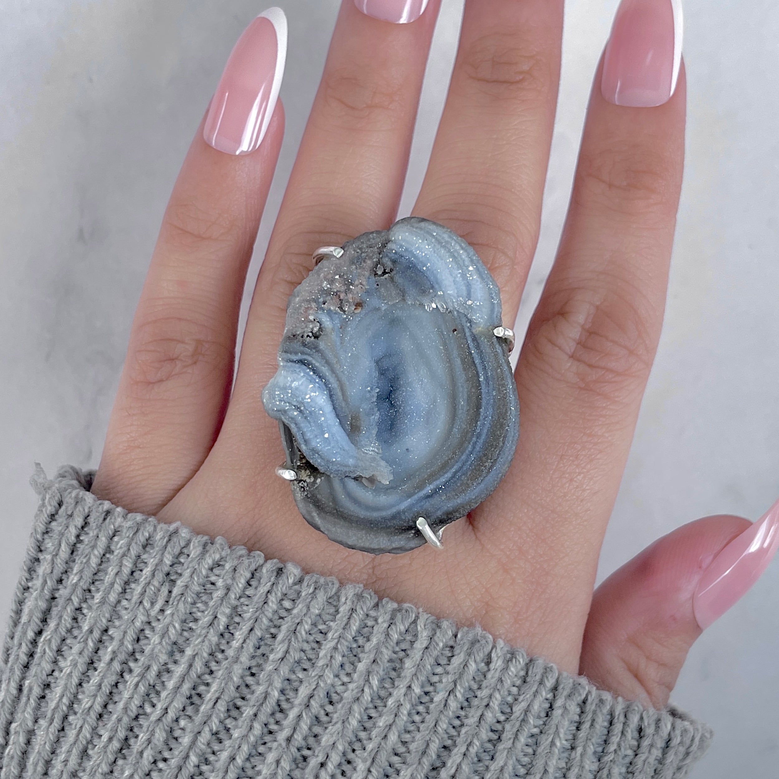 Desert Druzy Adjustable Ring-(DDZ-R-21.)