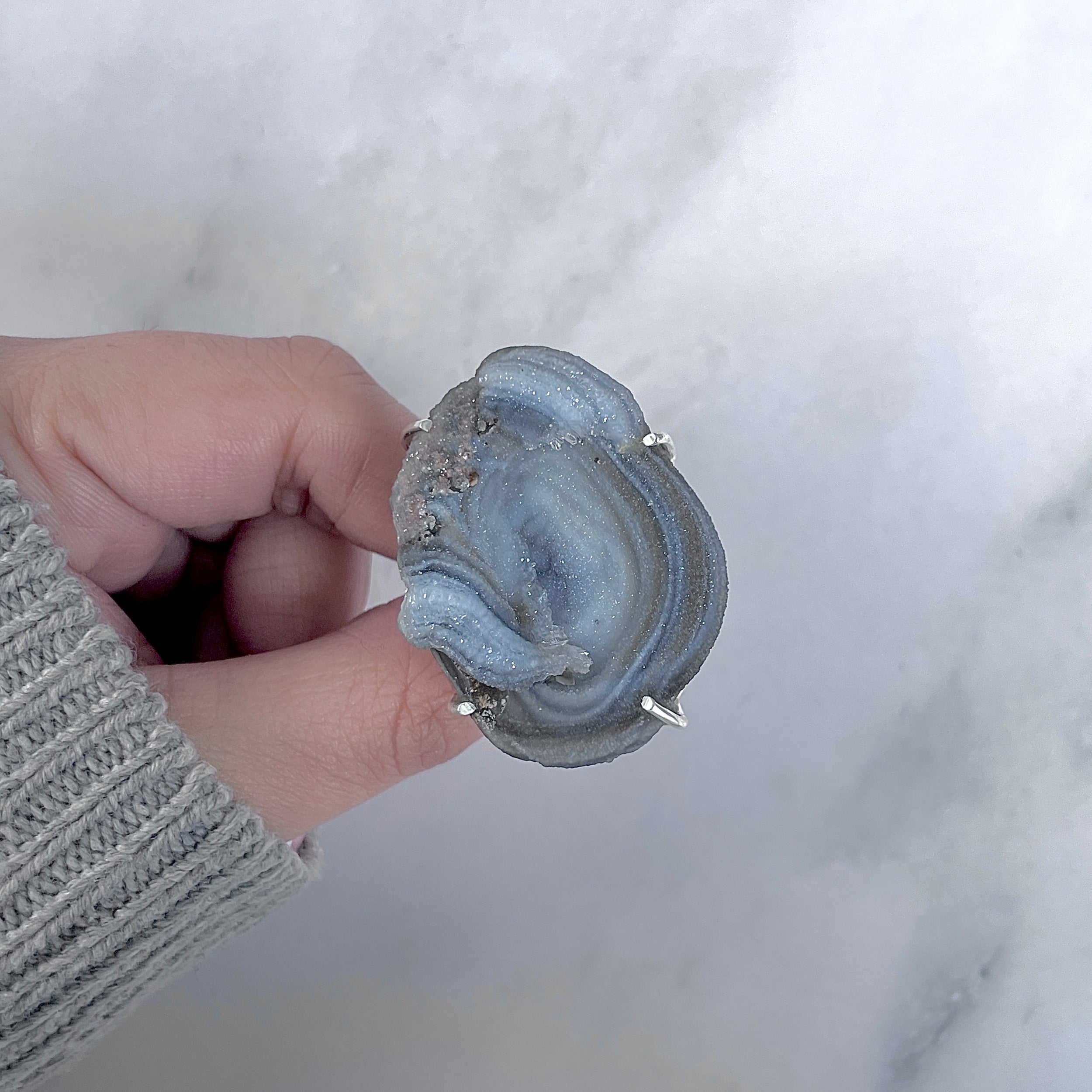 Desert Druzy Adjustable Ring-(DDZ-R-21.)