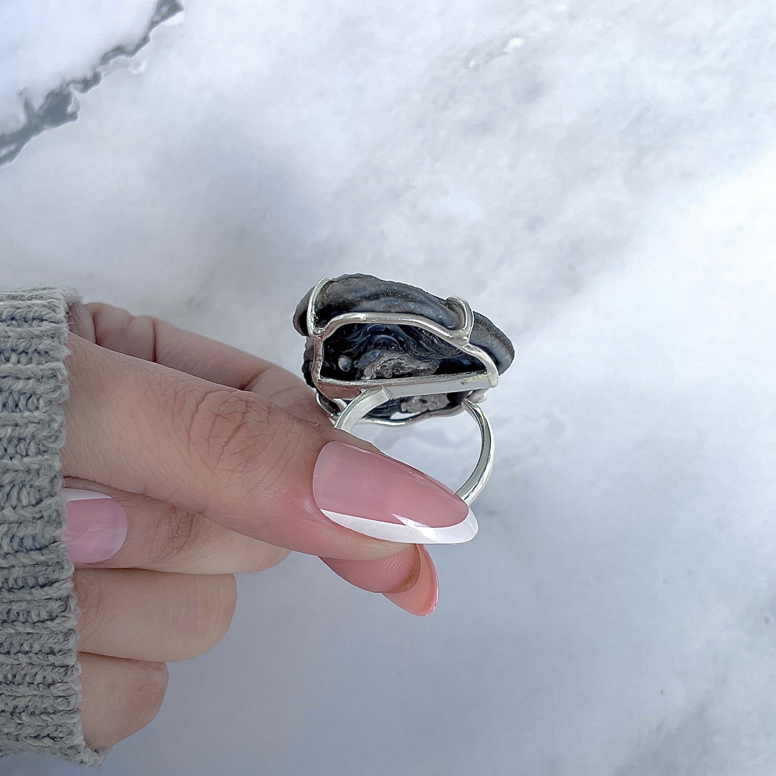 Desert Druzy Adjustable Ring-(DDZ-R-21.)