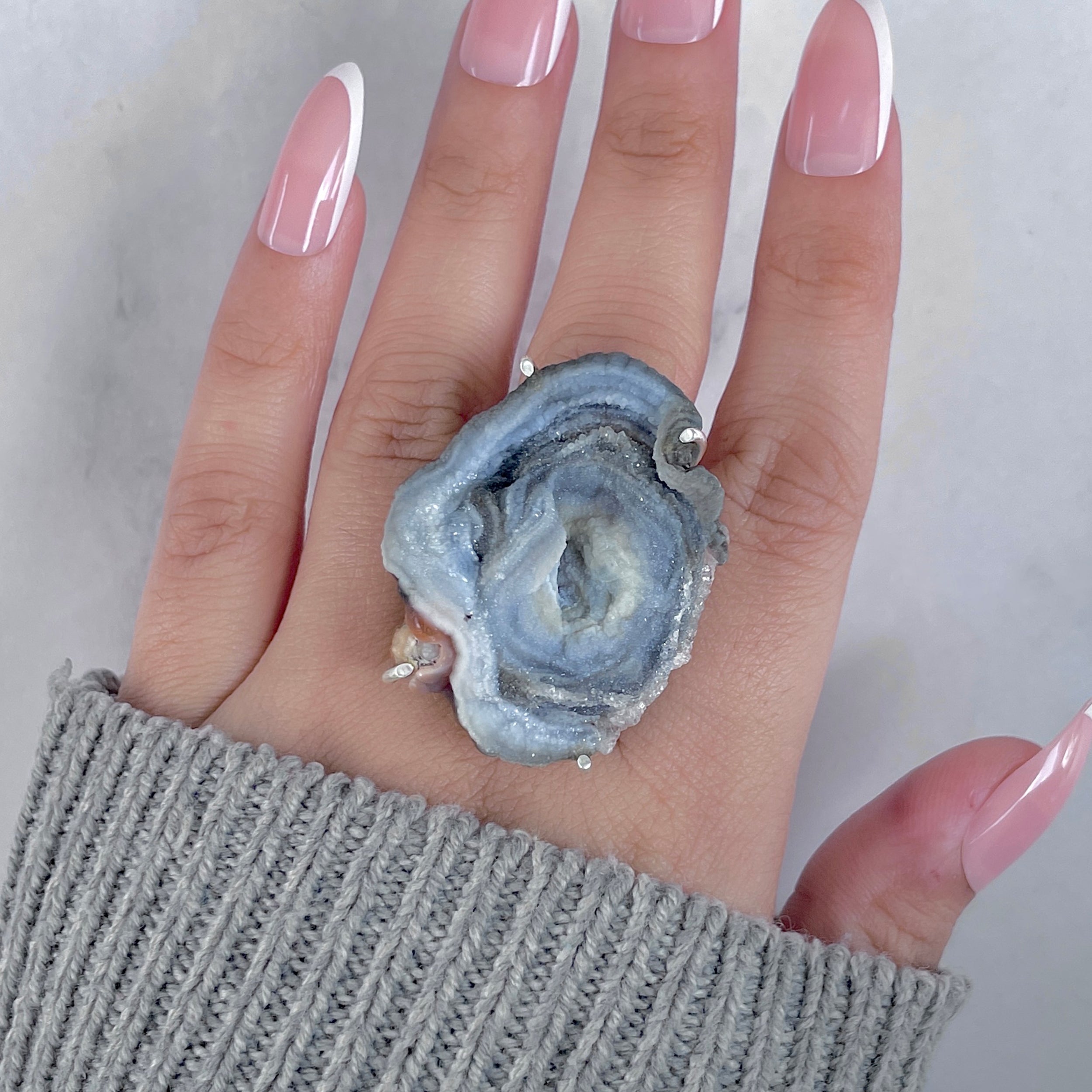 Desert Druzy Adjustable Ring-(DDZ-R-22.)