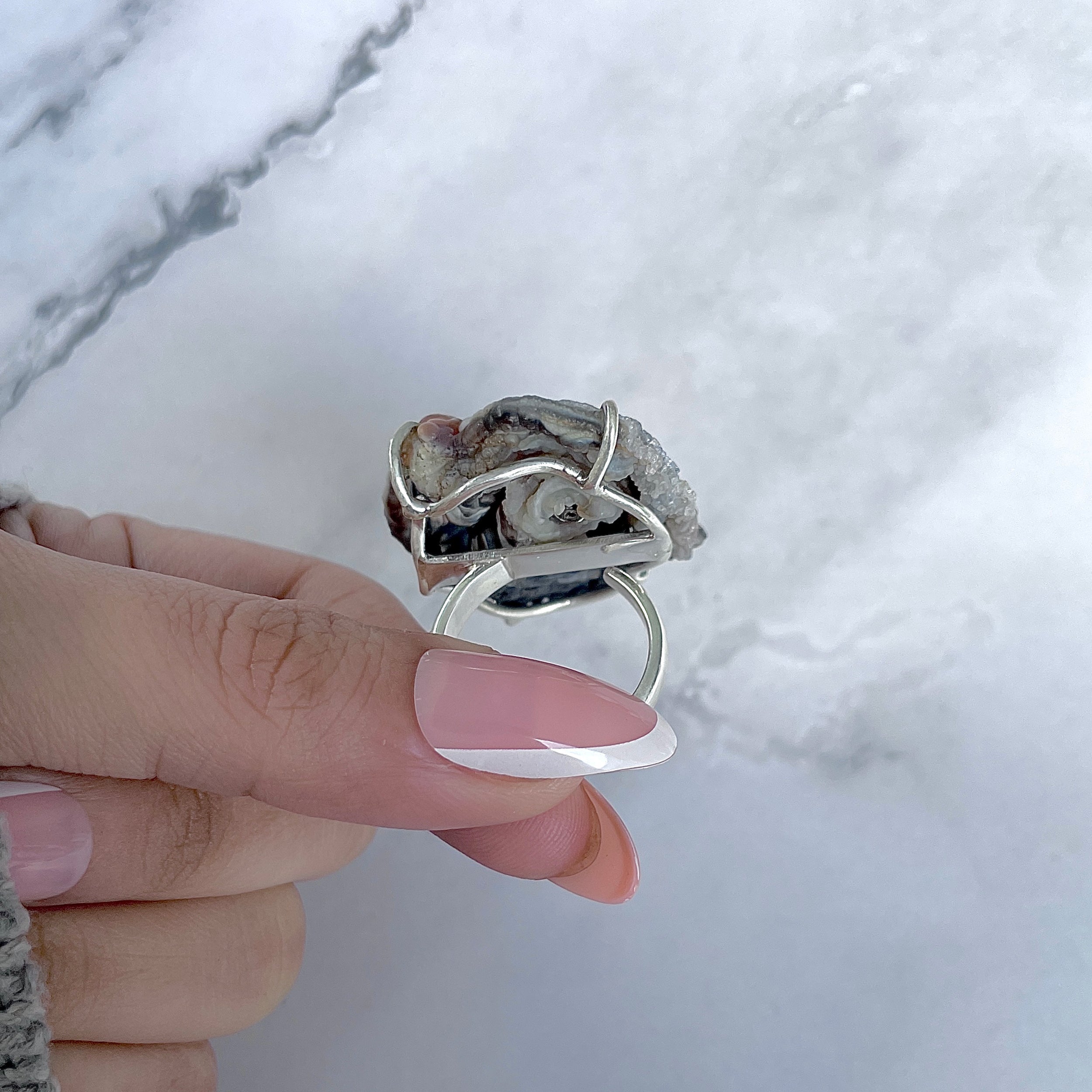 Desert Druzy Adjustable Ring-(DDZ-R-22.)
