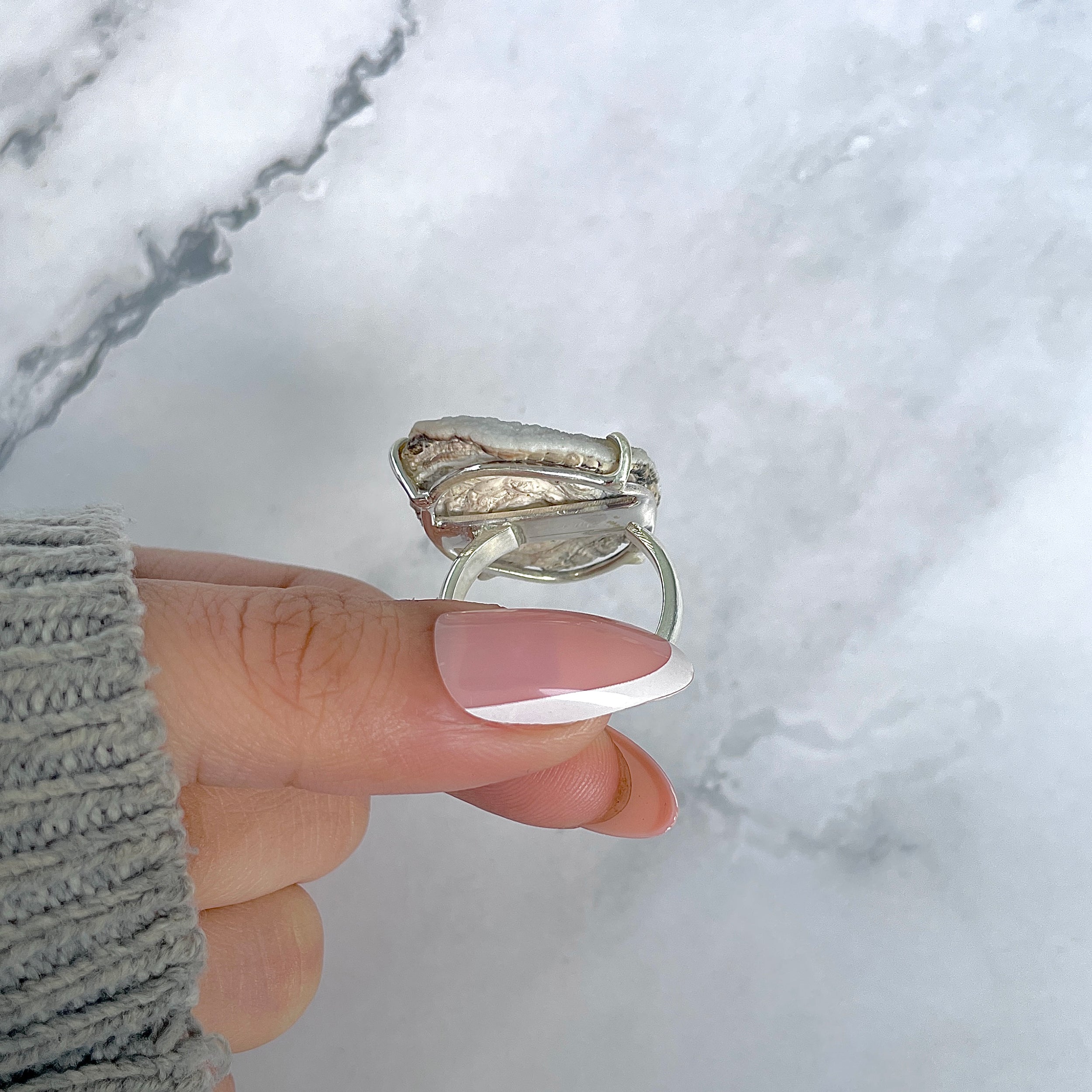Desert Druzy Adjustable Ring-(DDZ-R-3.)